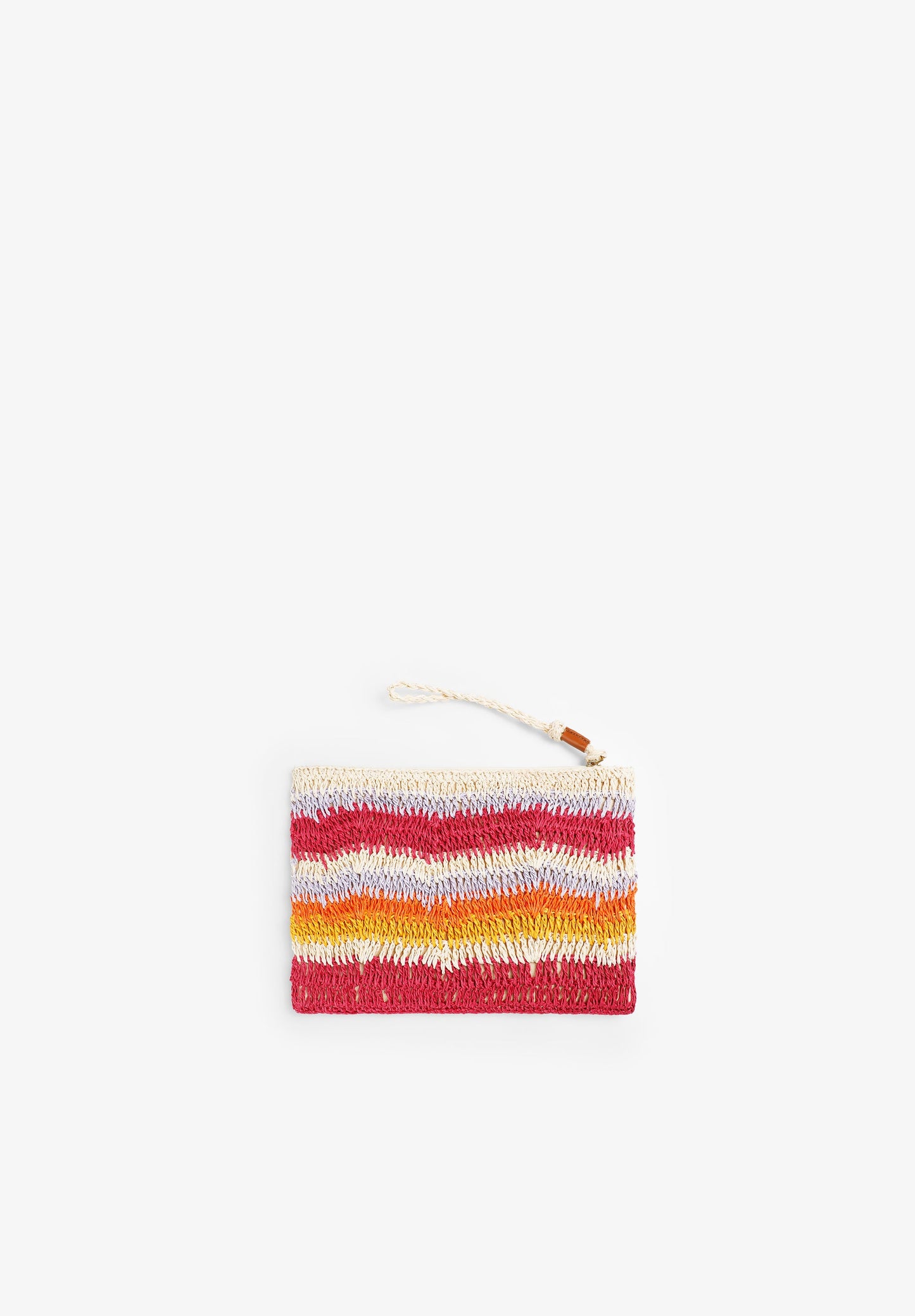 SAC CLUTCH RAPHIA MULTICOLORE