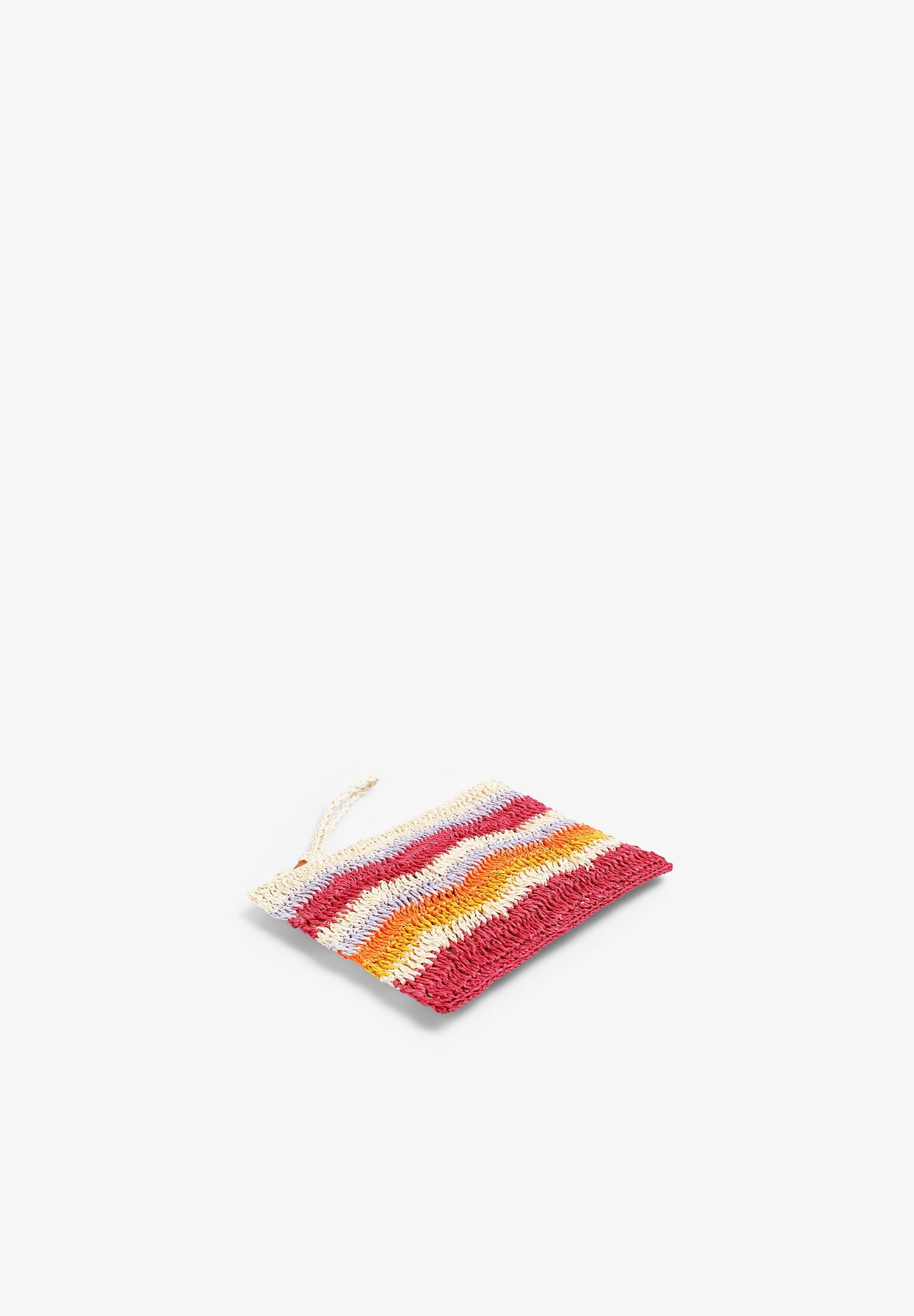 SAC CLUTCH RAPHIA MULTICOLORE