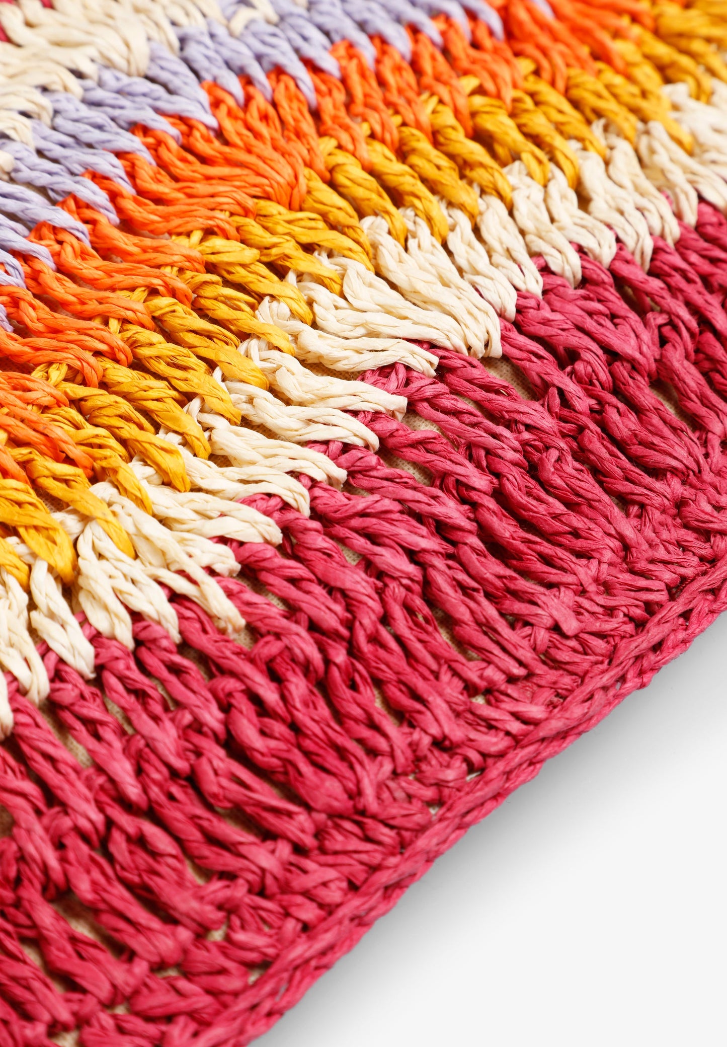 SAC CLUTCH RAPHIA MULTICOLORE