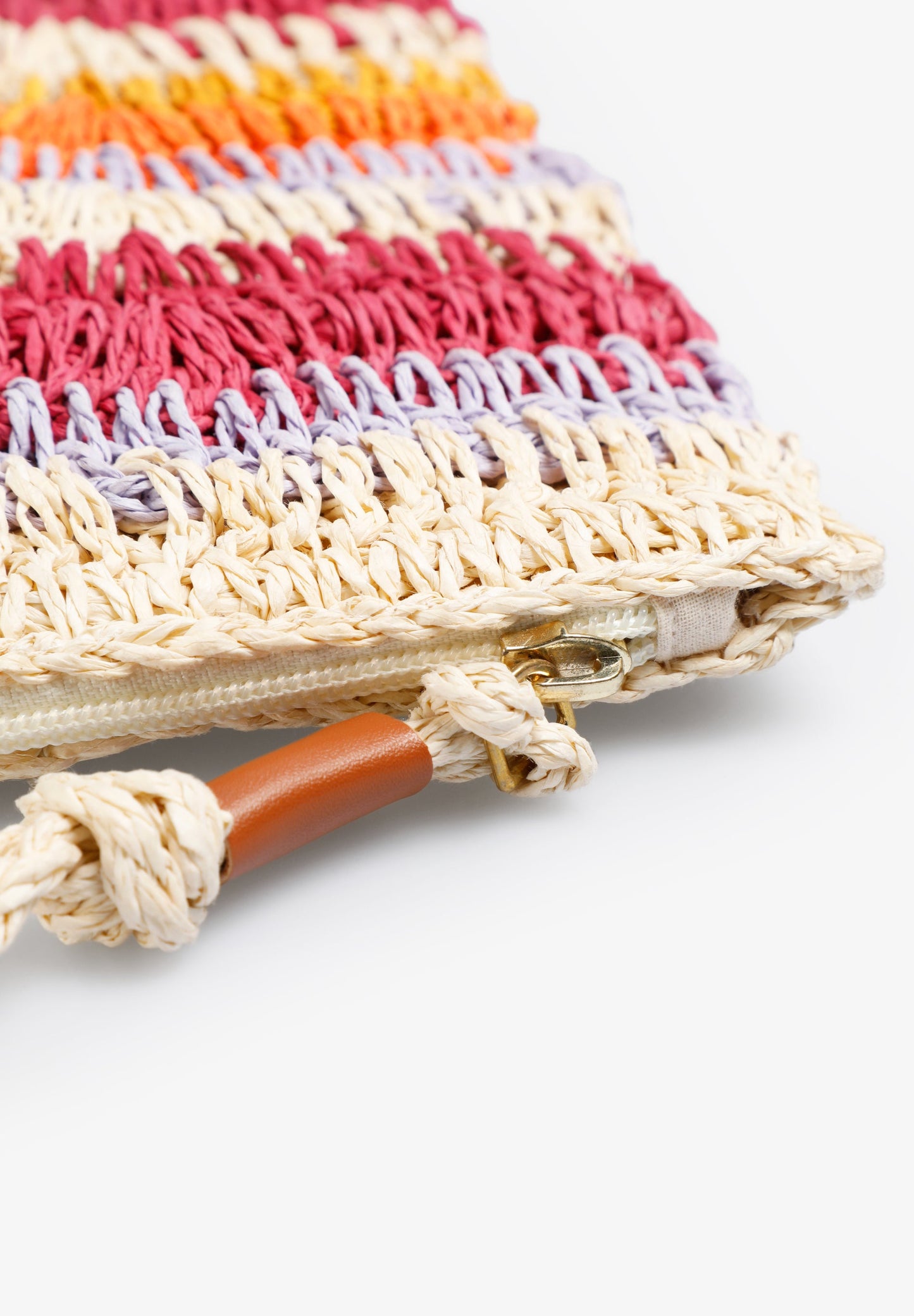 SAC CLUTCH RAPHIA MULTICOLORE