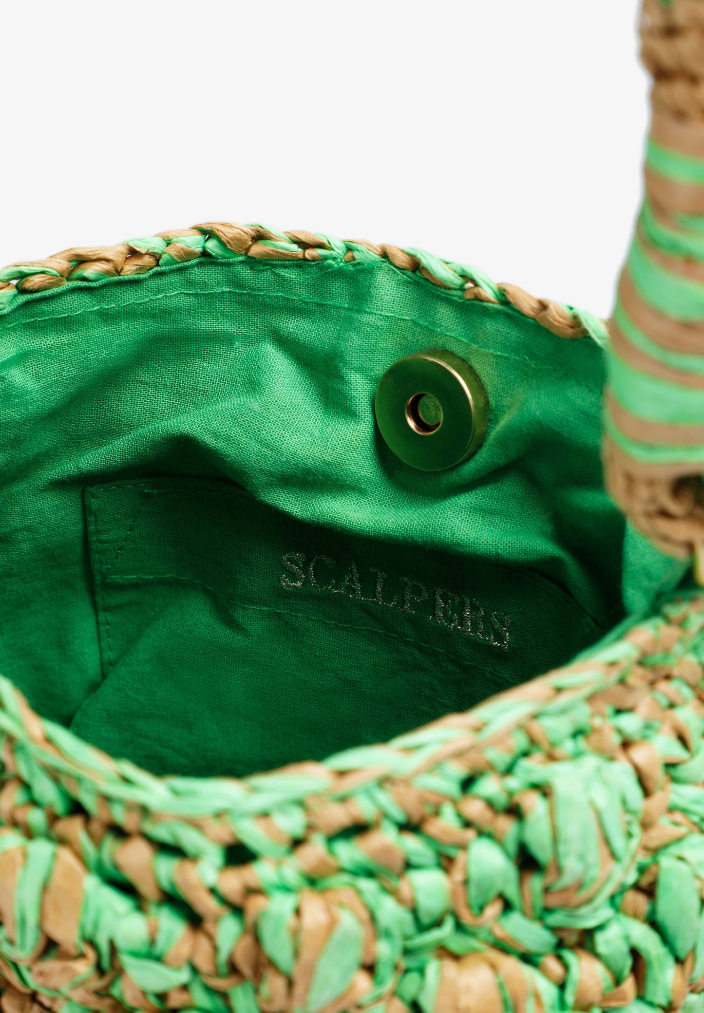 RAFFIA BAG WITH NEON DETAILS