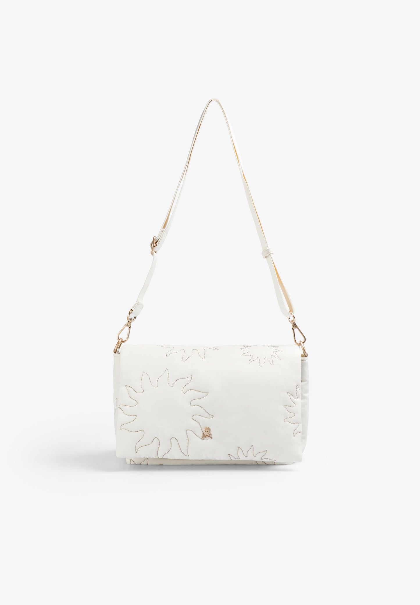 CHAIN BAG WITH EMBROIDERED SUNS
