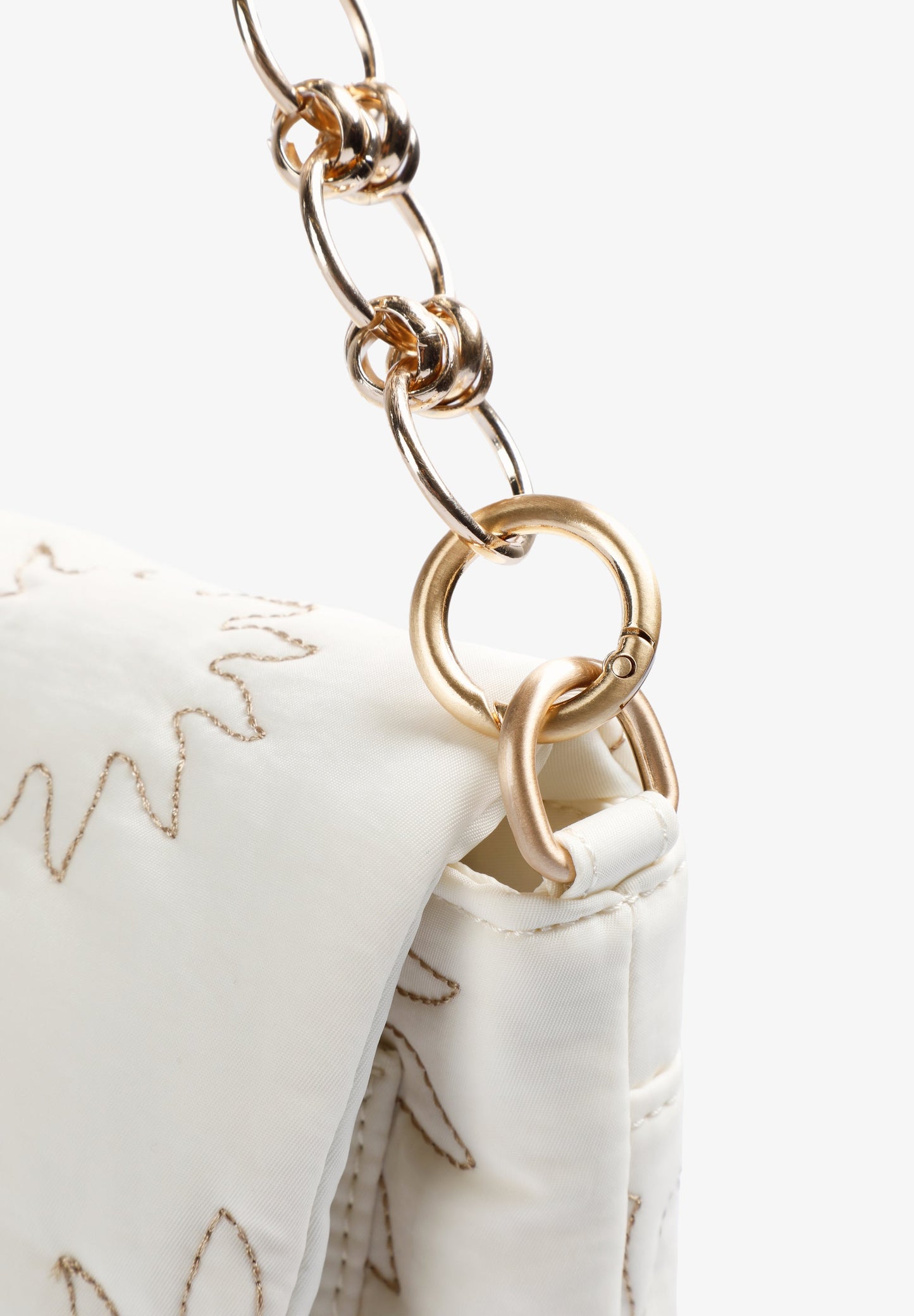 CHAIN BAG WITH EMBROIDERED SUNS