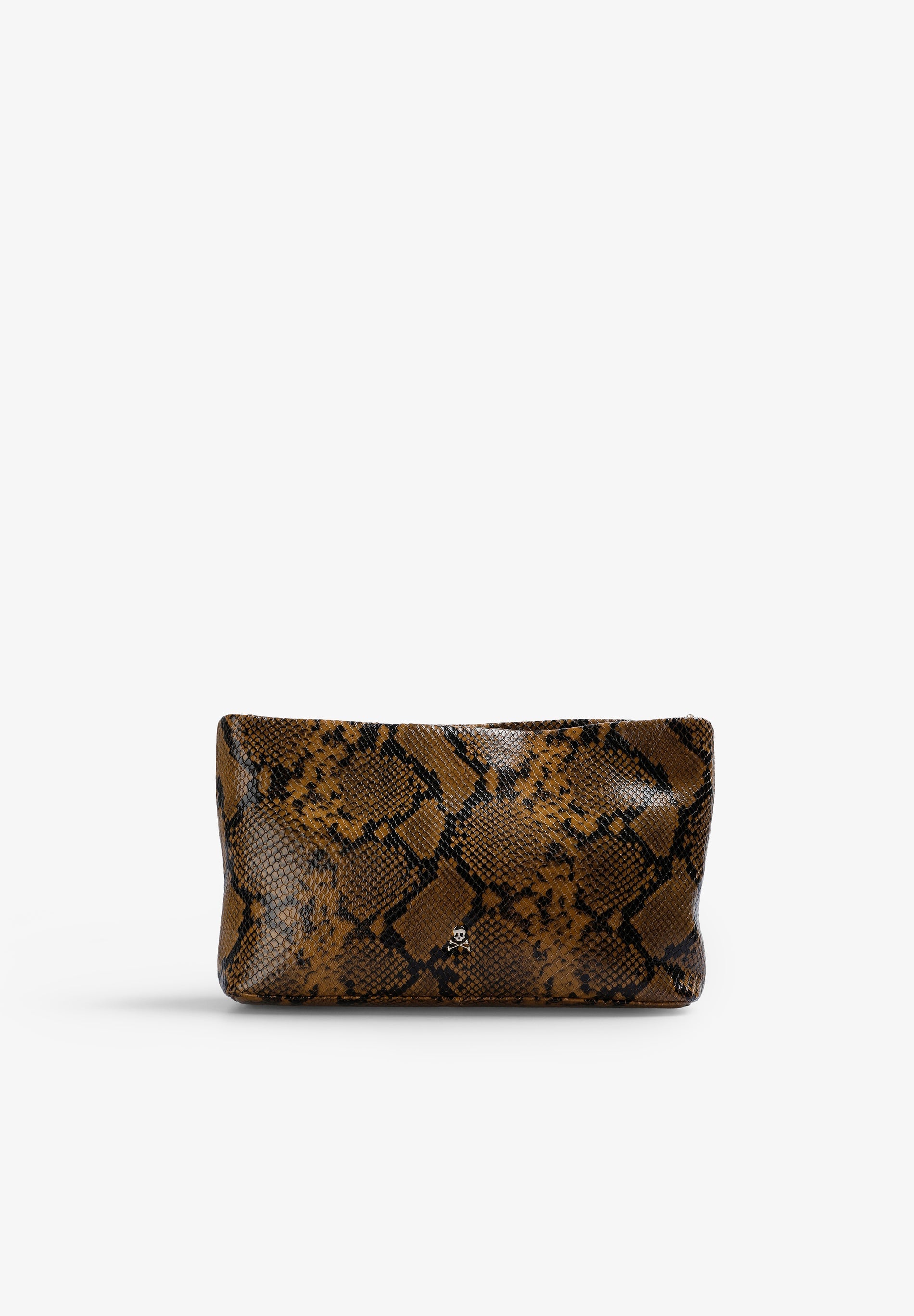 LEATHER ANIMAL PRINT CLUTCH