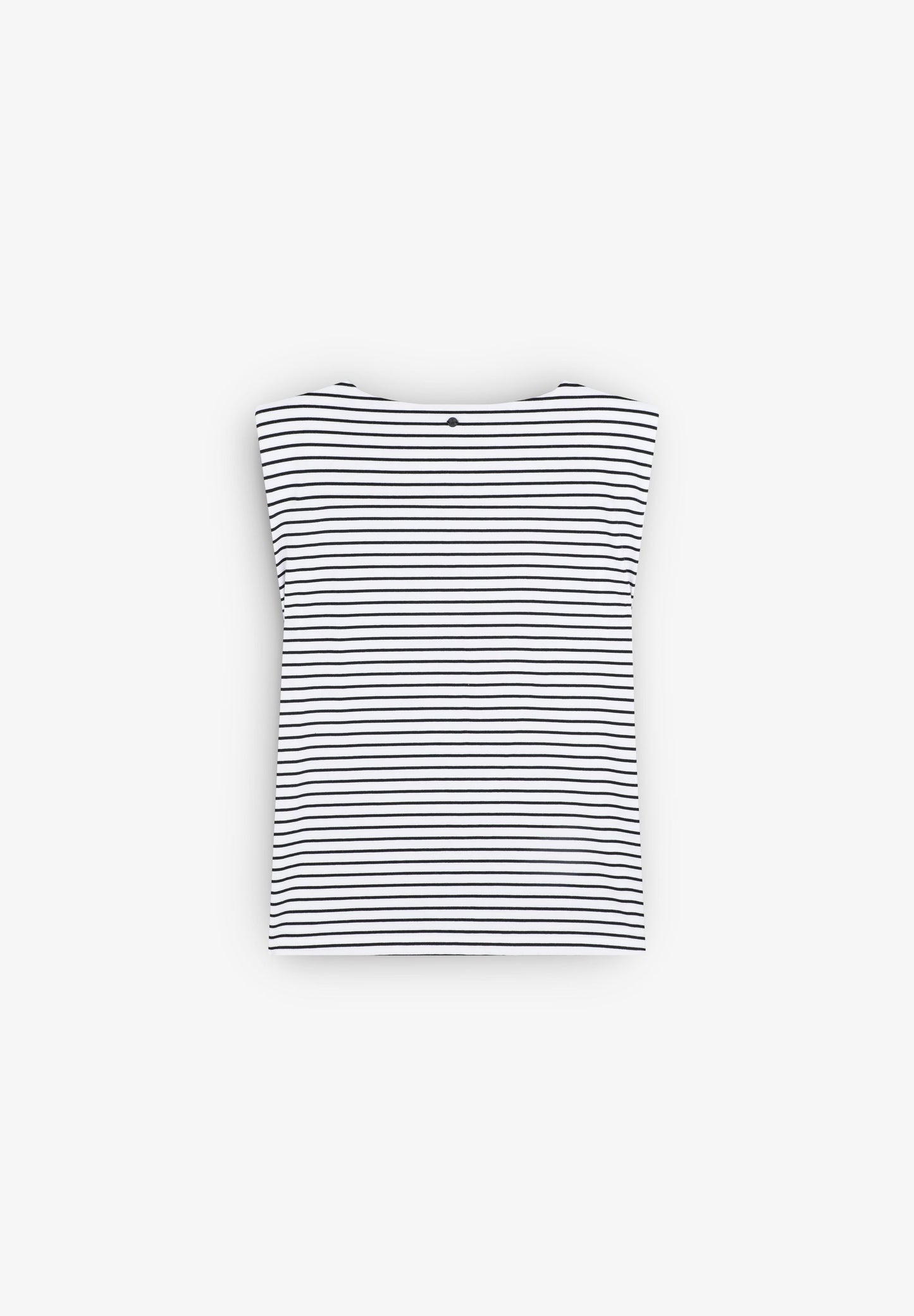 STRIPED T-SHIRT WITH SHOULDER PADS