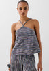 RUSTIC LUREX HALTERNECK TOP