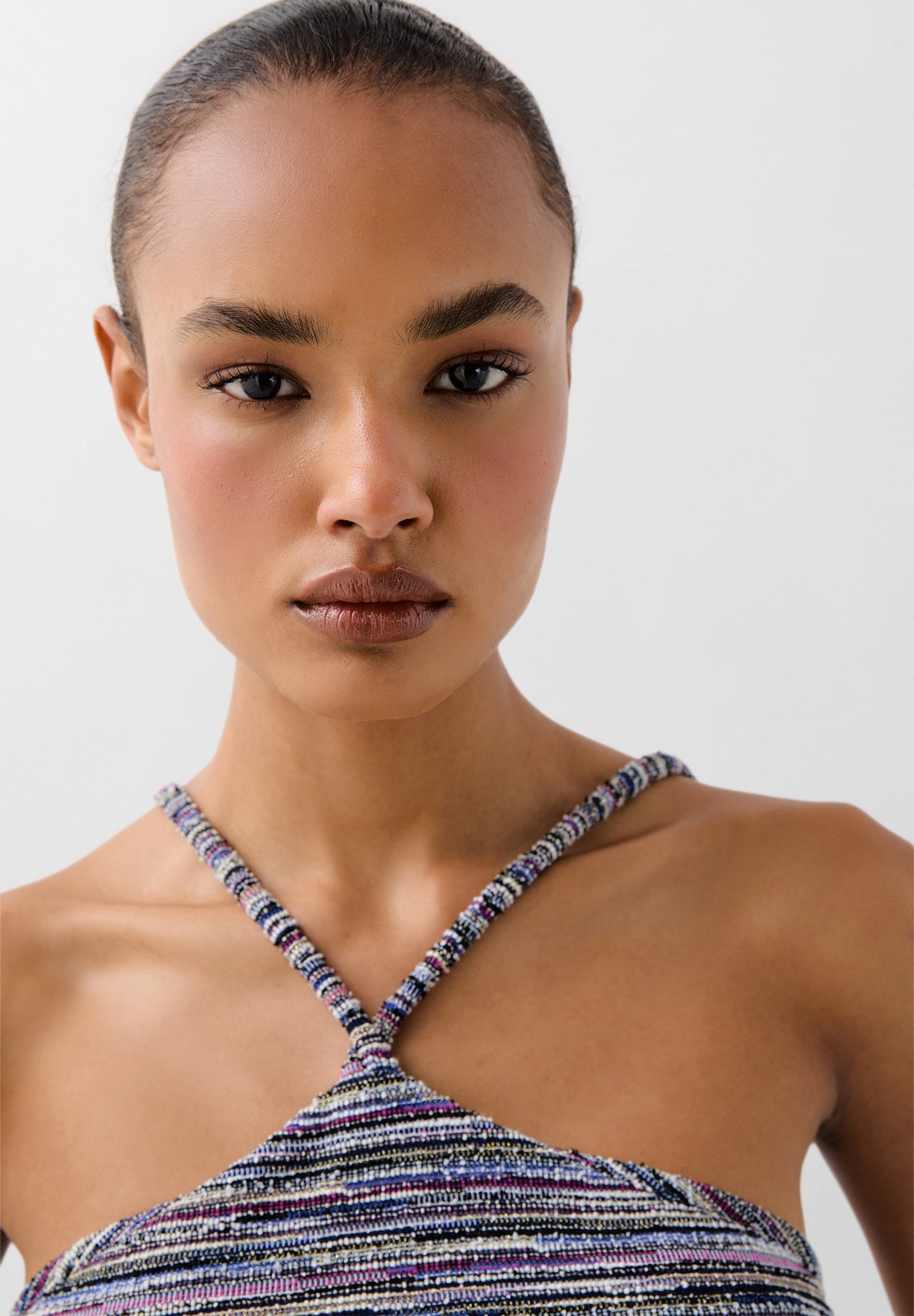 RUSTIC LUREX HALTERNECK TOP