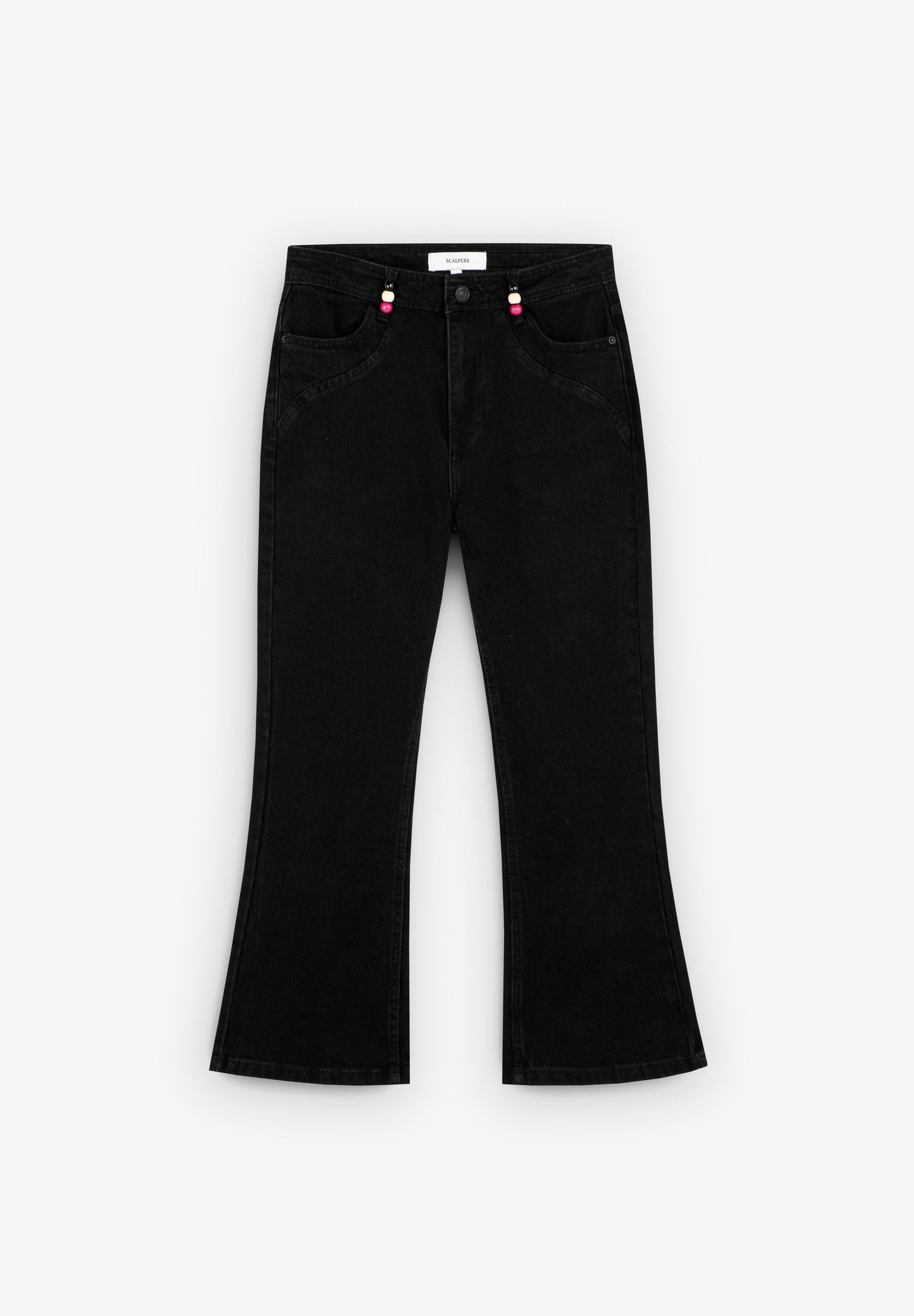 ANKLE FLARE JEANS WITH BEADS