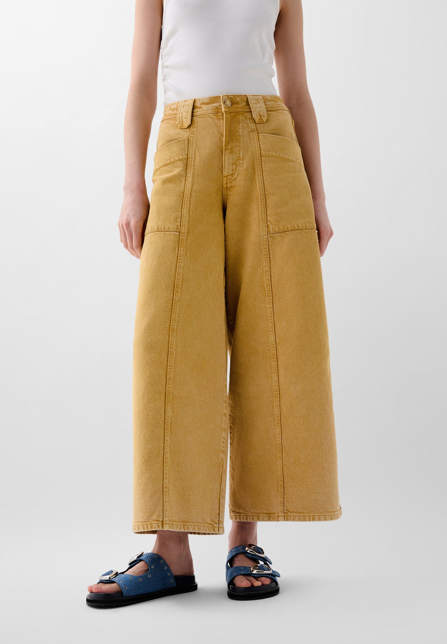 VERWASCHENE CULOTTE-JEANS