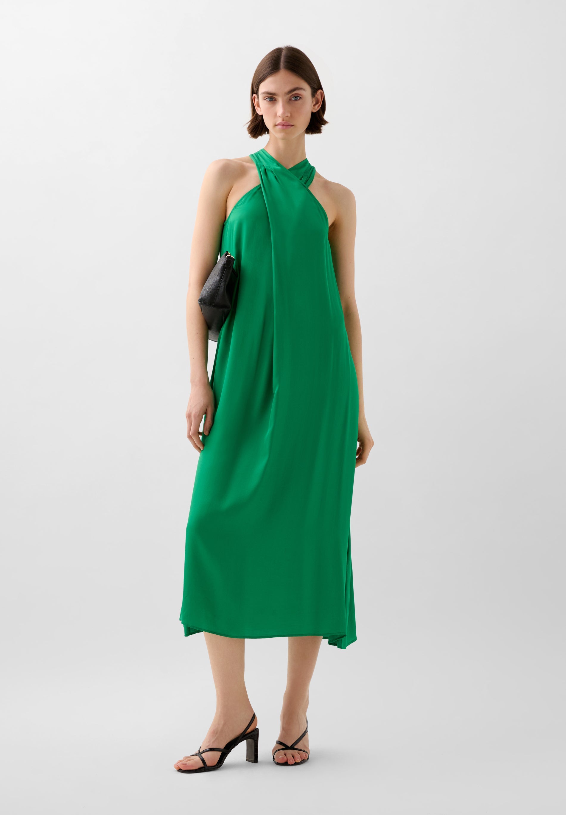 HALTERNECK MIDI DRESS