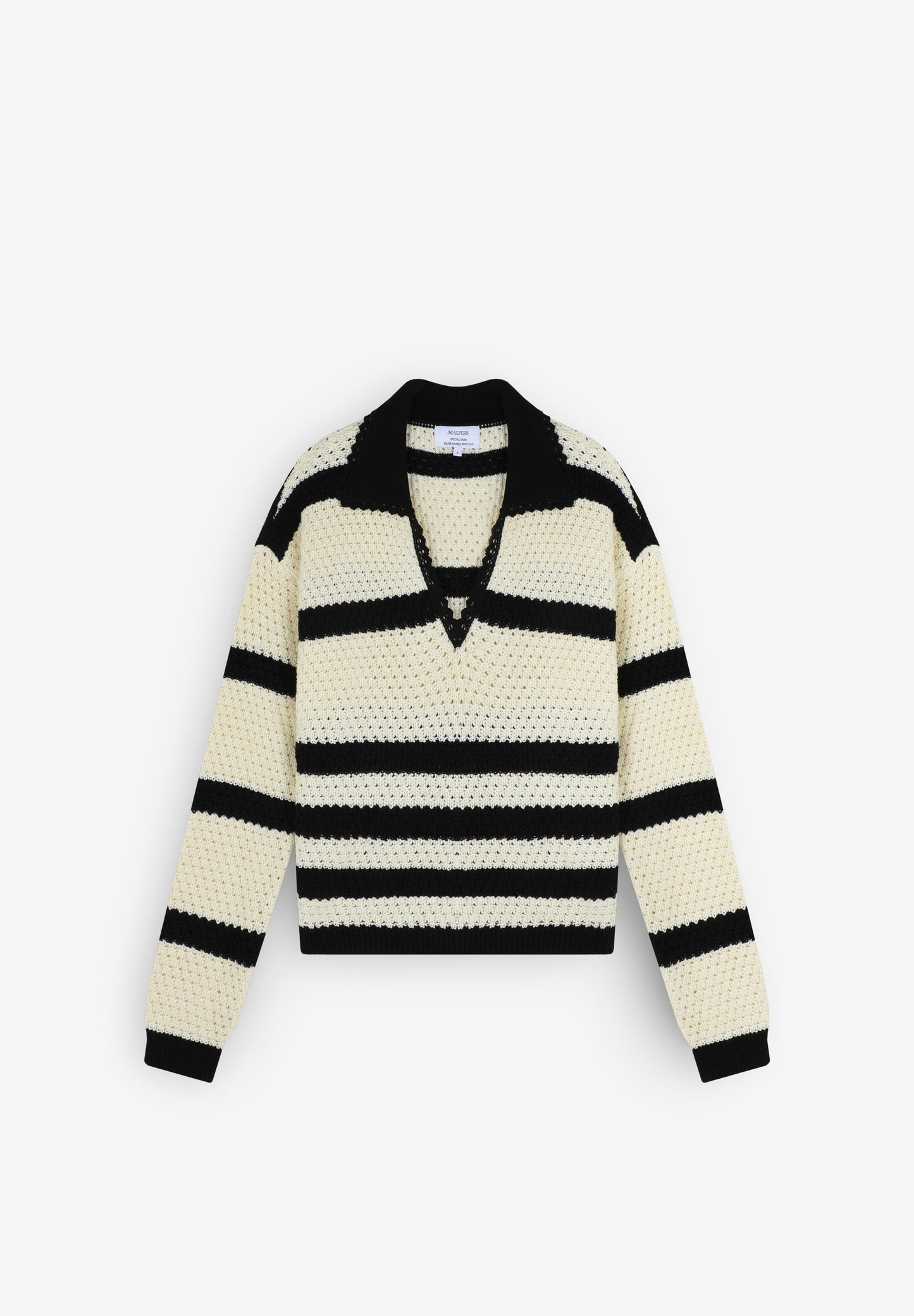 STRIPED CROCHET SWEATER