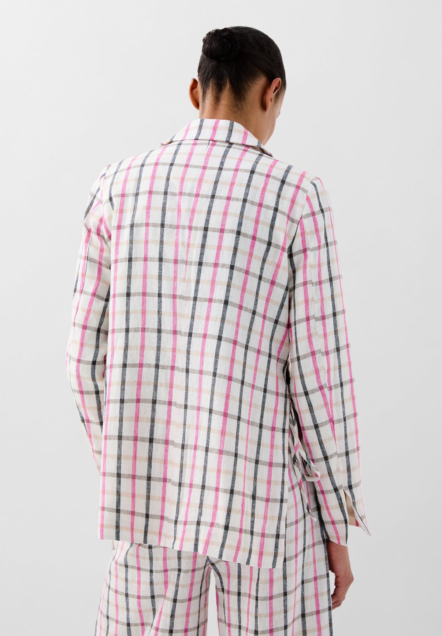 VESTE LIN IMPRIMÉ VICHY