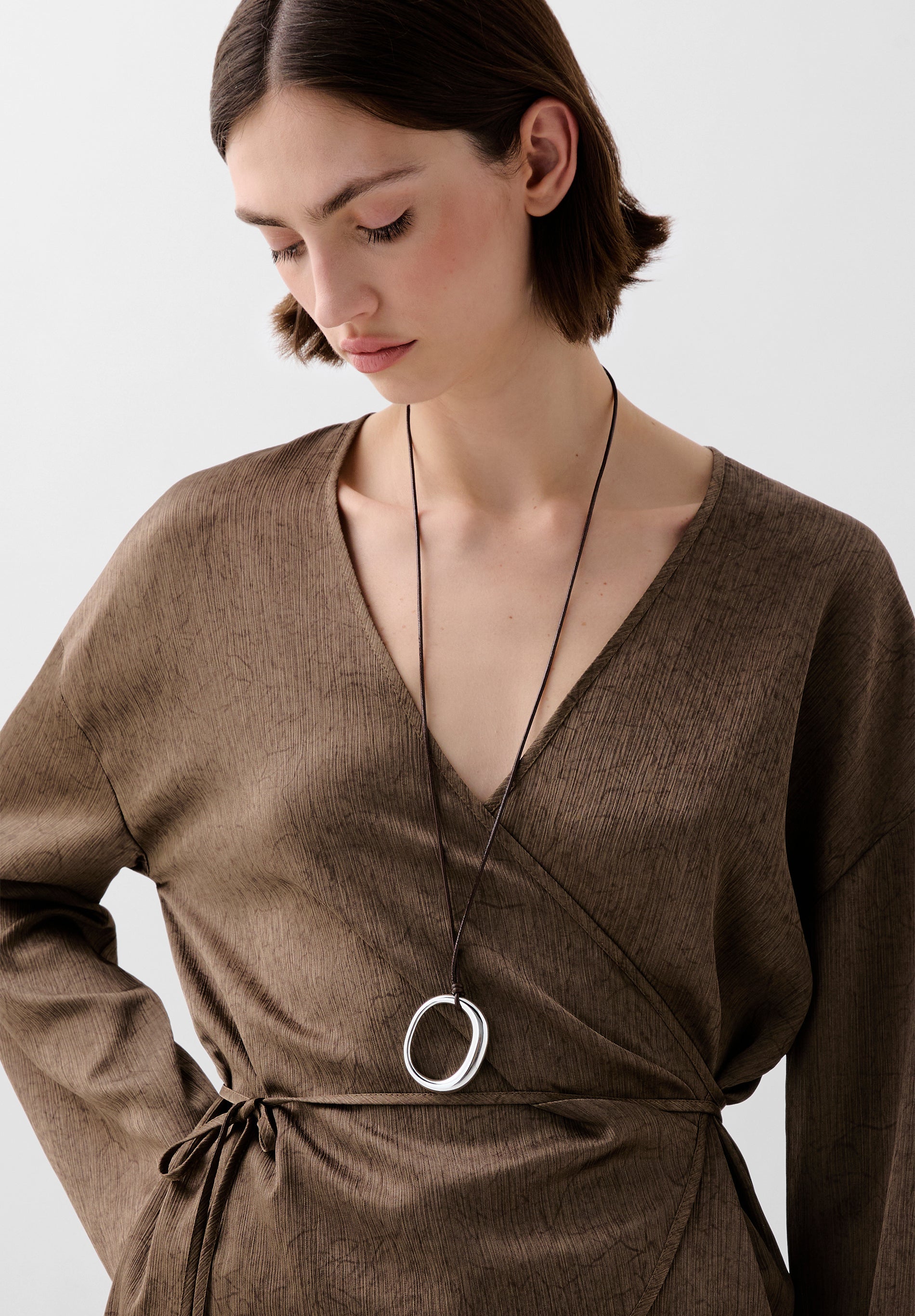 ASYMMETRIC DRAWSTRING KAFTAN