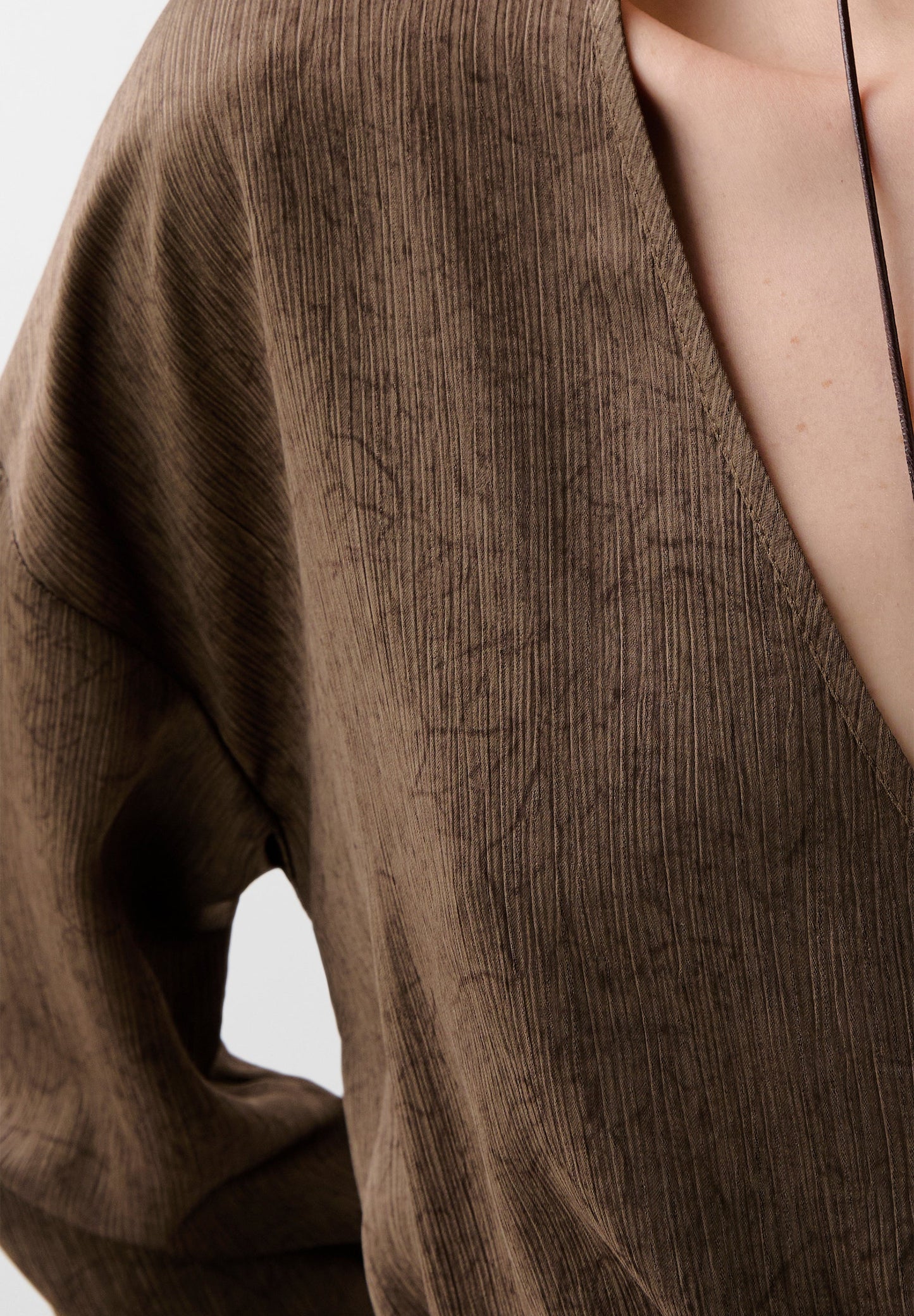 ASYMMETRIC DRAWSTRING KAFTAN