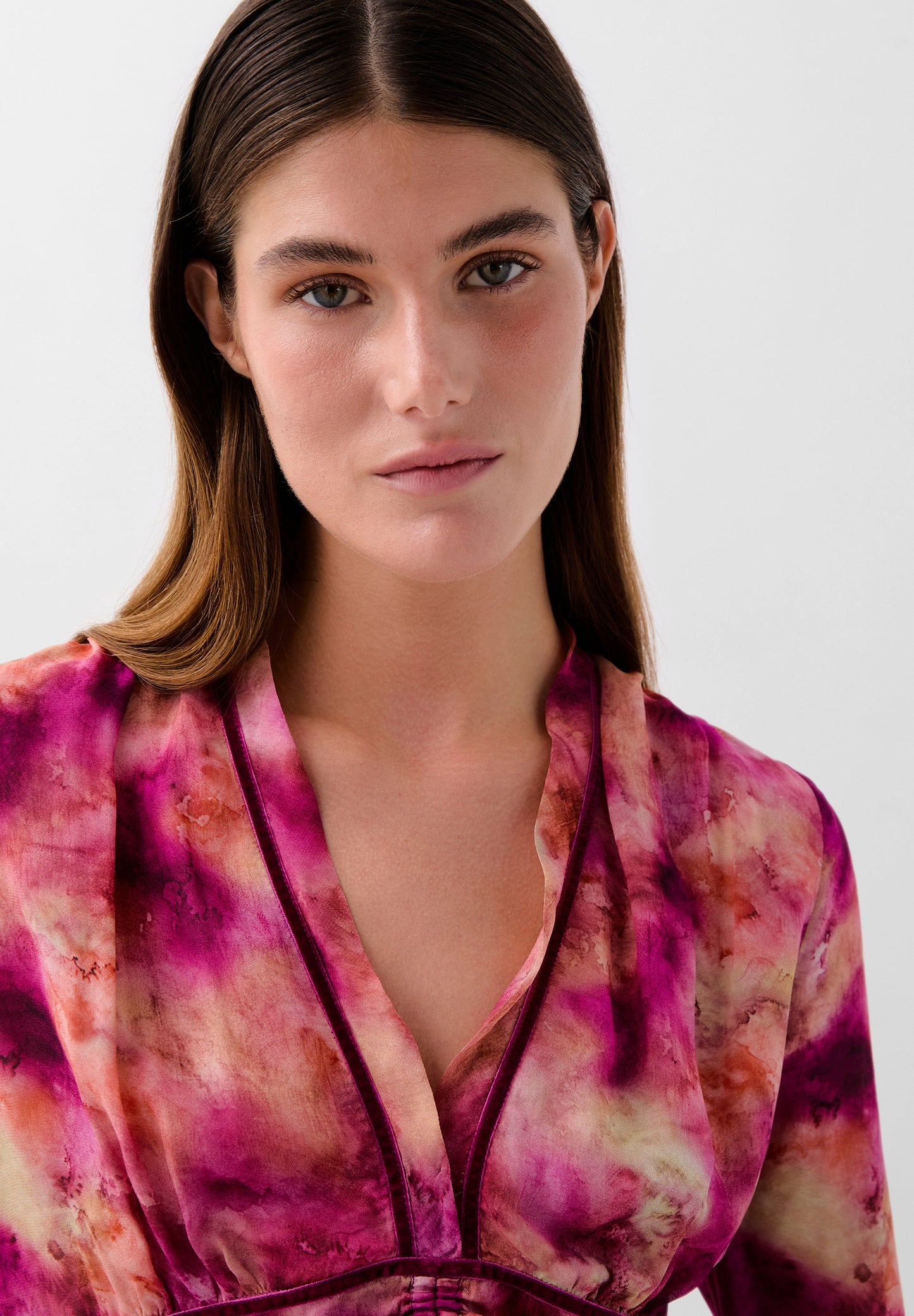CHEMISIER TIE AND DYE LISERÉ VELOURS