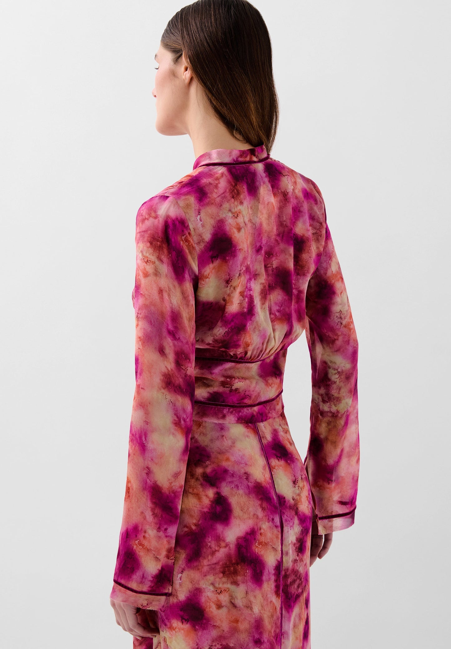 CHEMISIER TIE AND DYE LISERÉ VELOURS