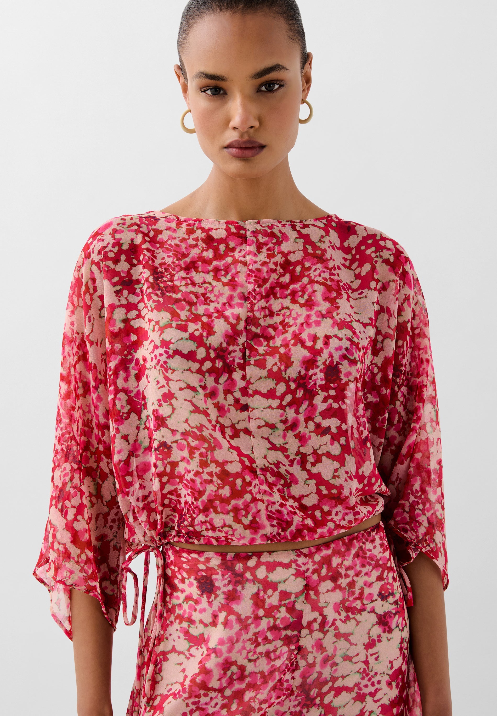 PRINT SHIRT WITH BOWS