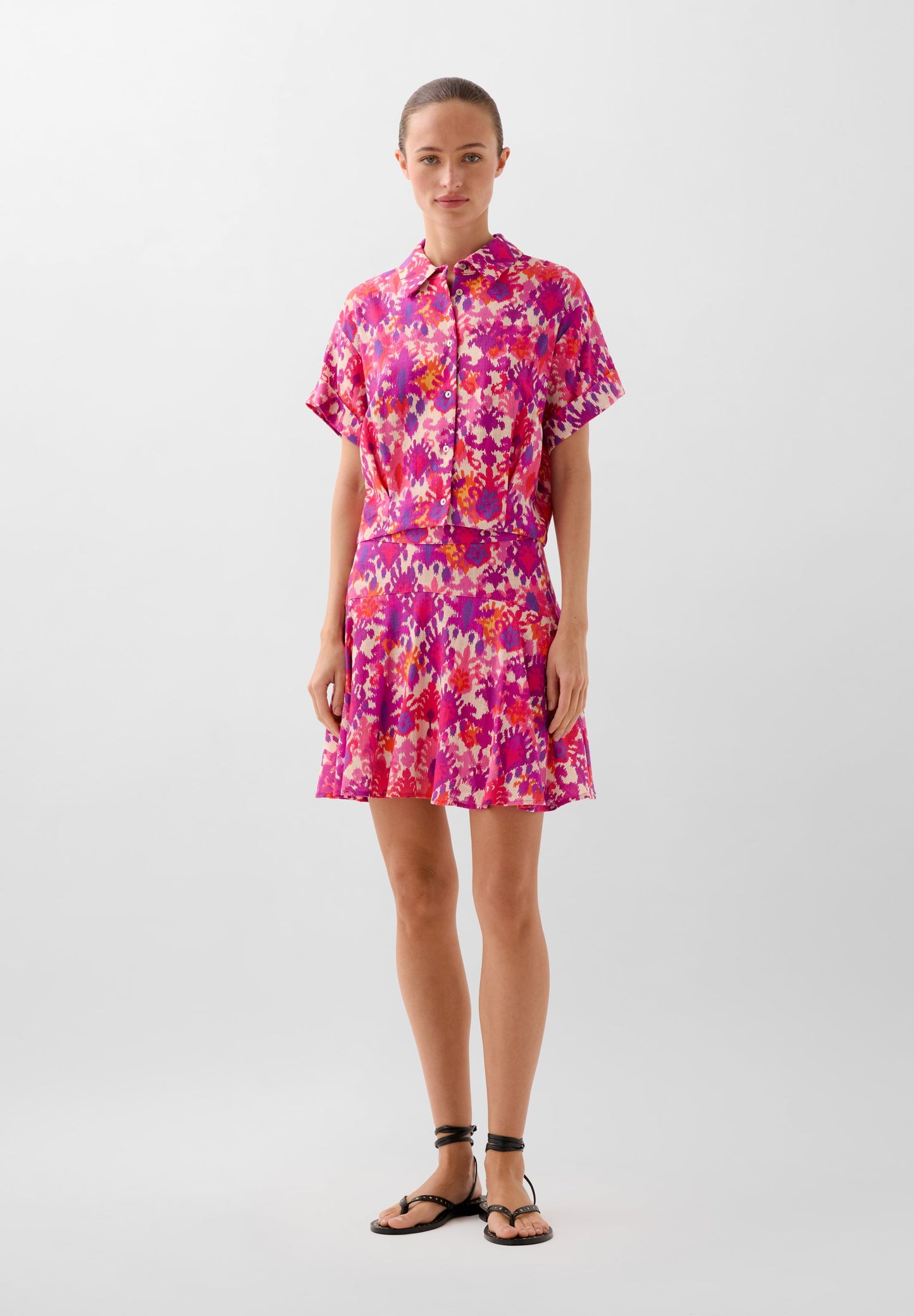 PRINTED FLOWING SHIRT