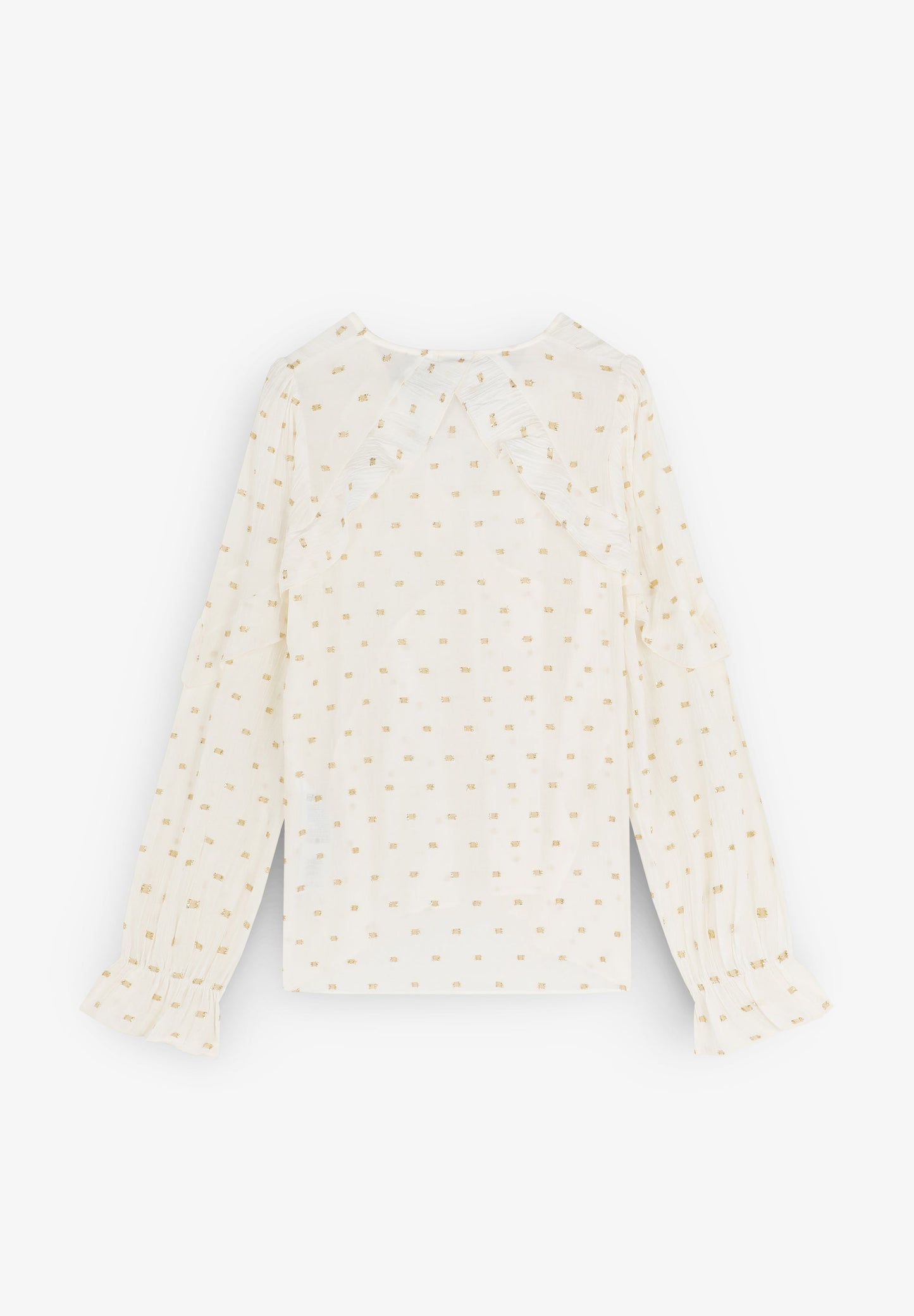 BLUSE VOLANTS LUREX-DETAIL