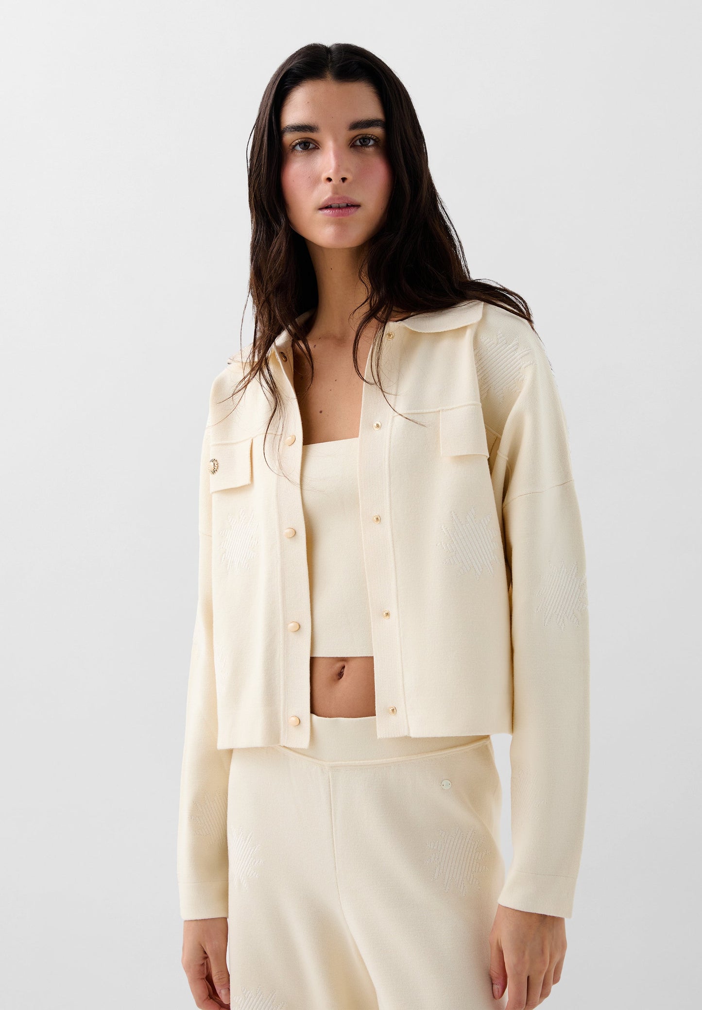 KNIT CARDIGAN WITH SUN DETAILS