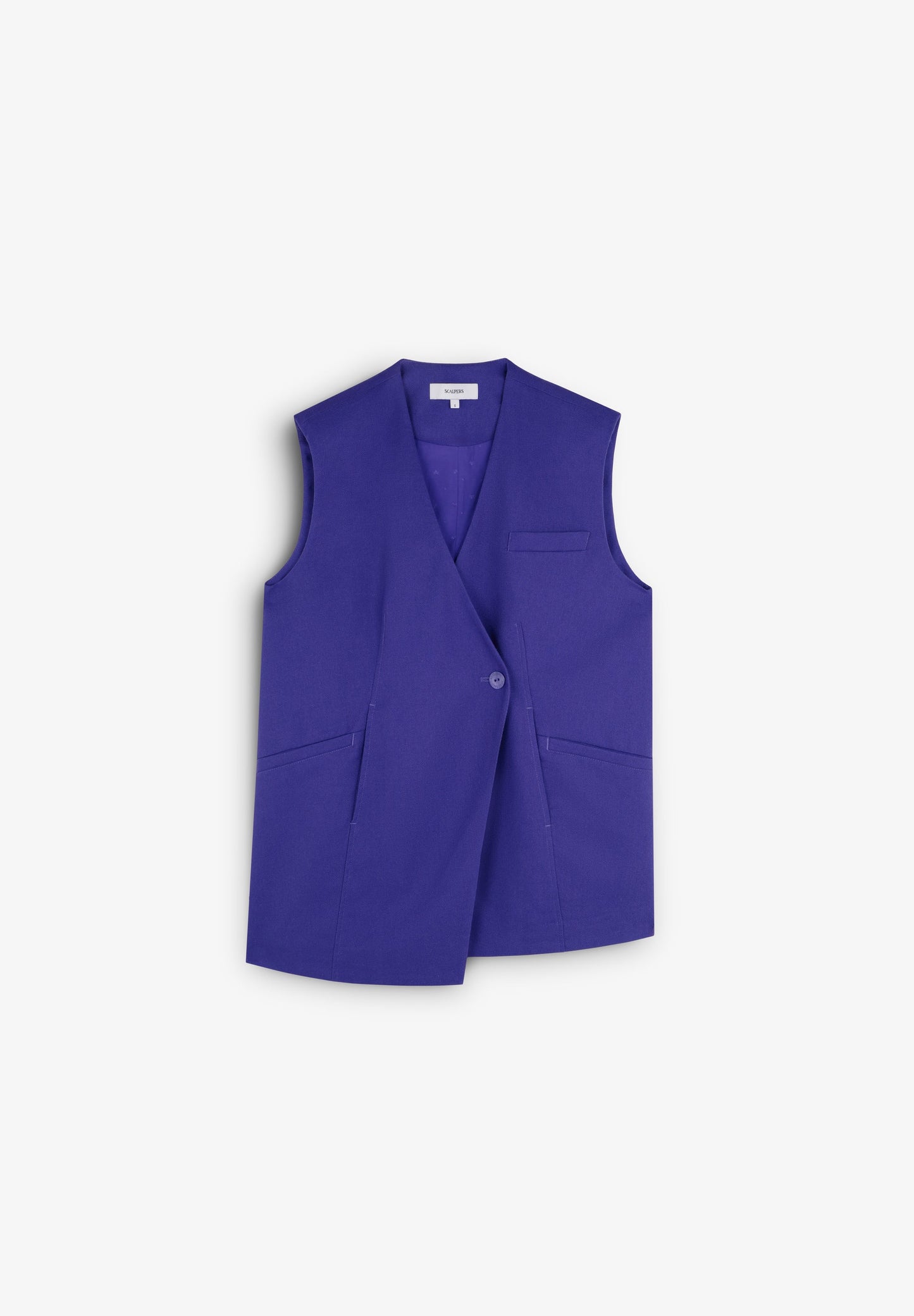 DOUBLE-BREASTED LINEN WAISTCOAT