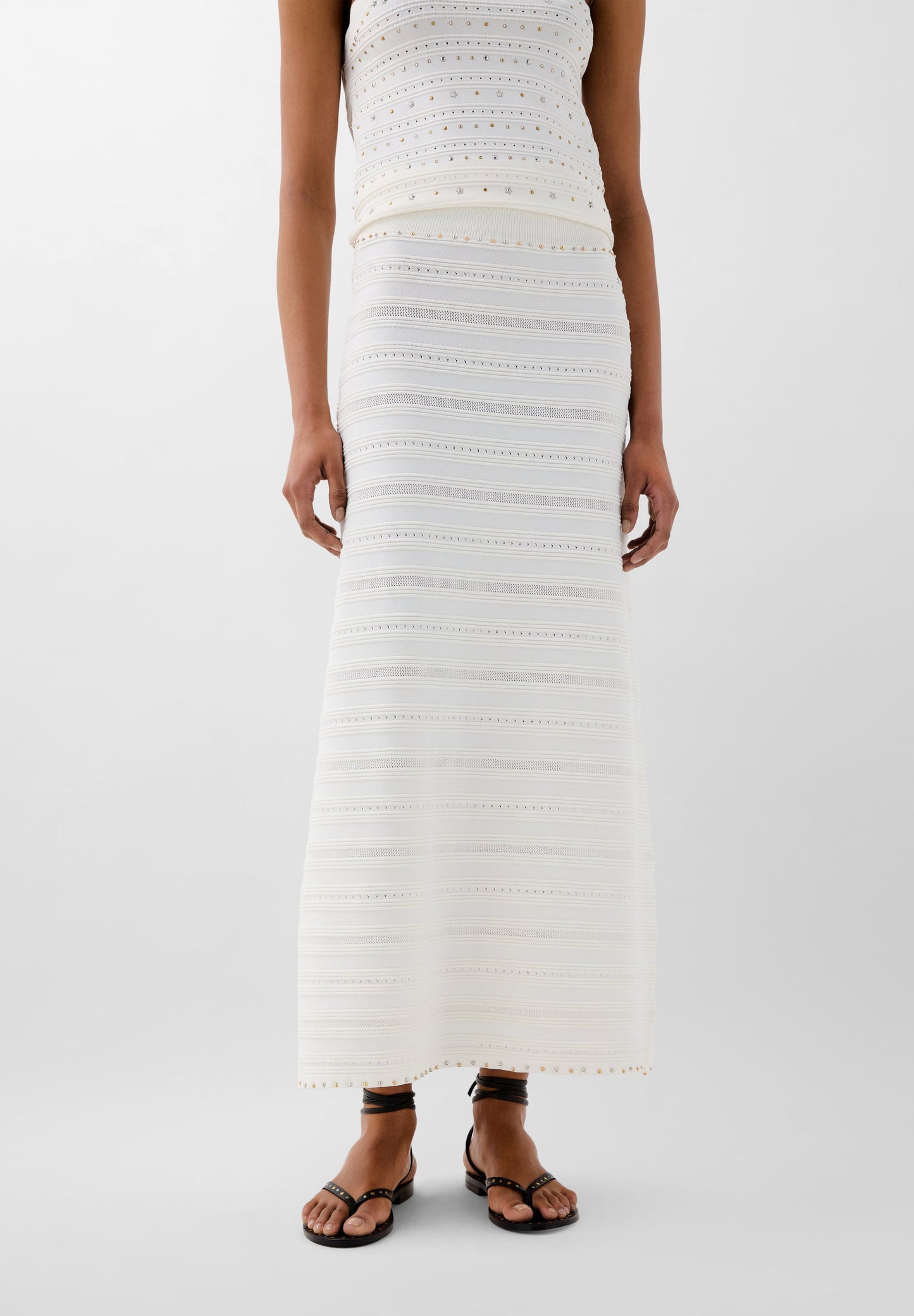 KNIT SKIRT WITH STUDS