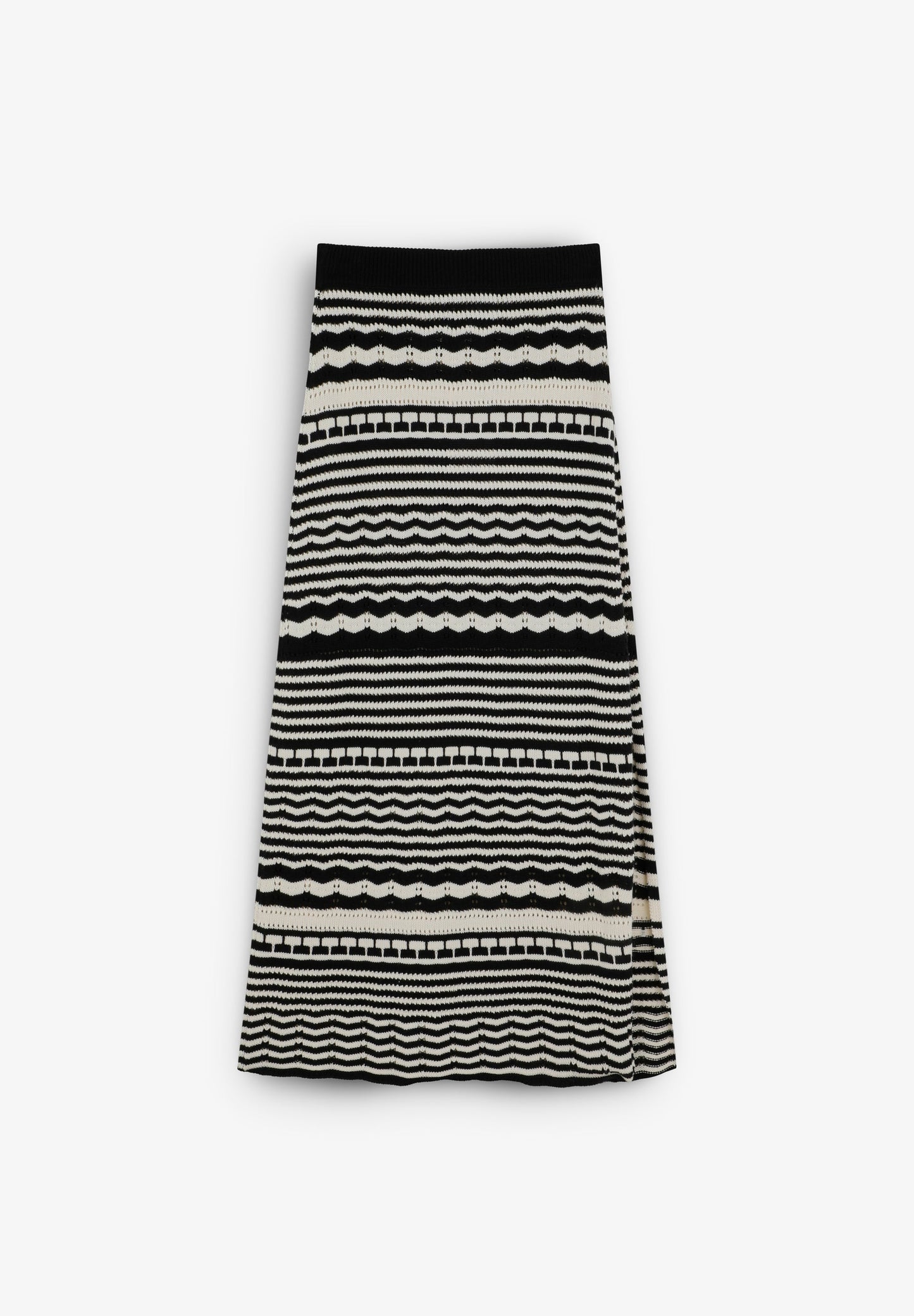 STRIPED KNIT SKIRT