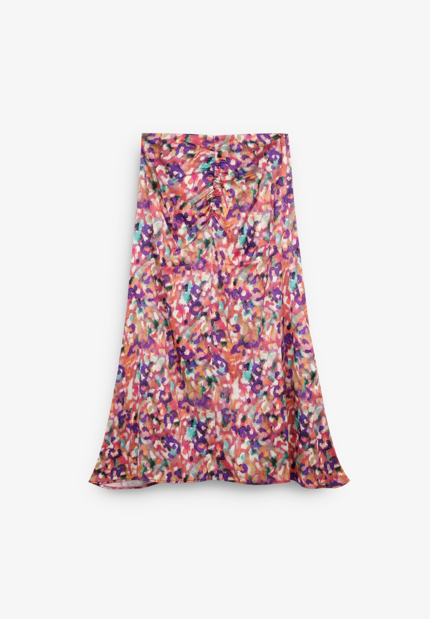 PRINTED GATHERED SKIRT