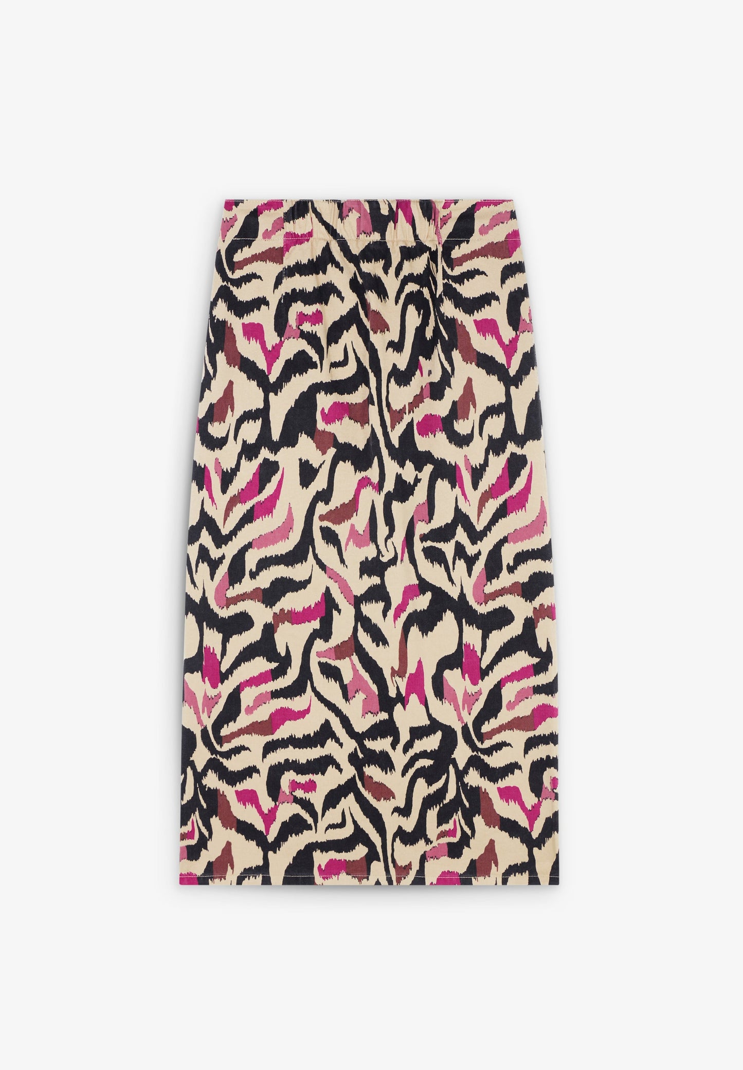PRINTED DENIM SKIRT