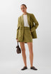 LINEN SKIRT WITH RUFFLES