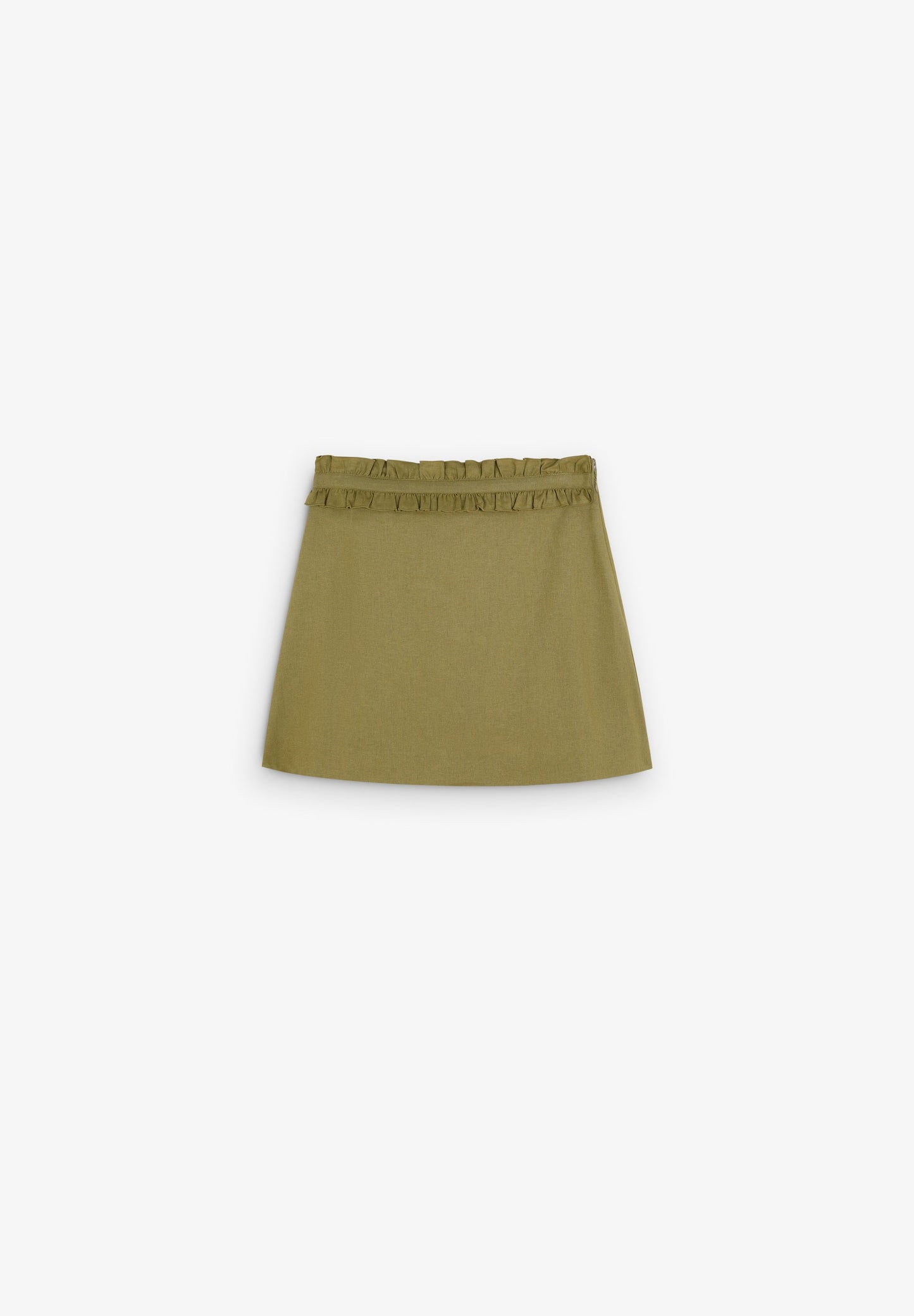 LINEN SKIRT WITH RUFFLES