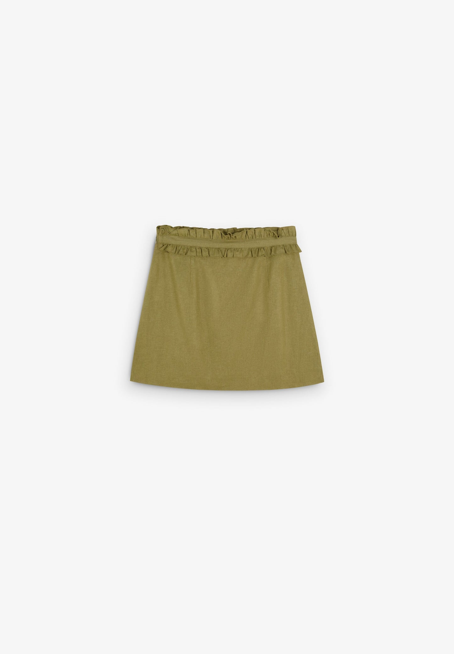 LINEN SKIRT WITH RUFFLES