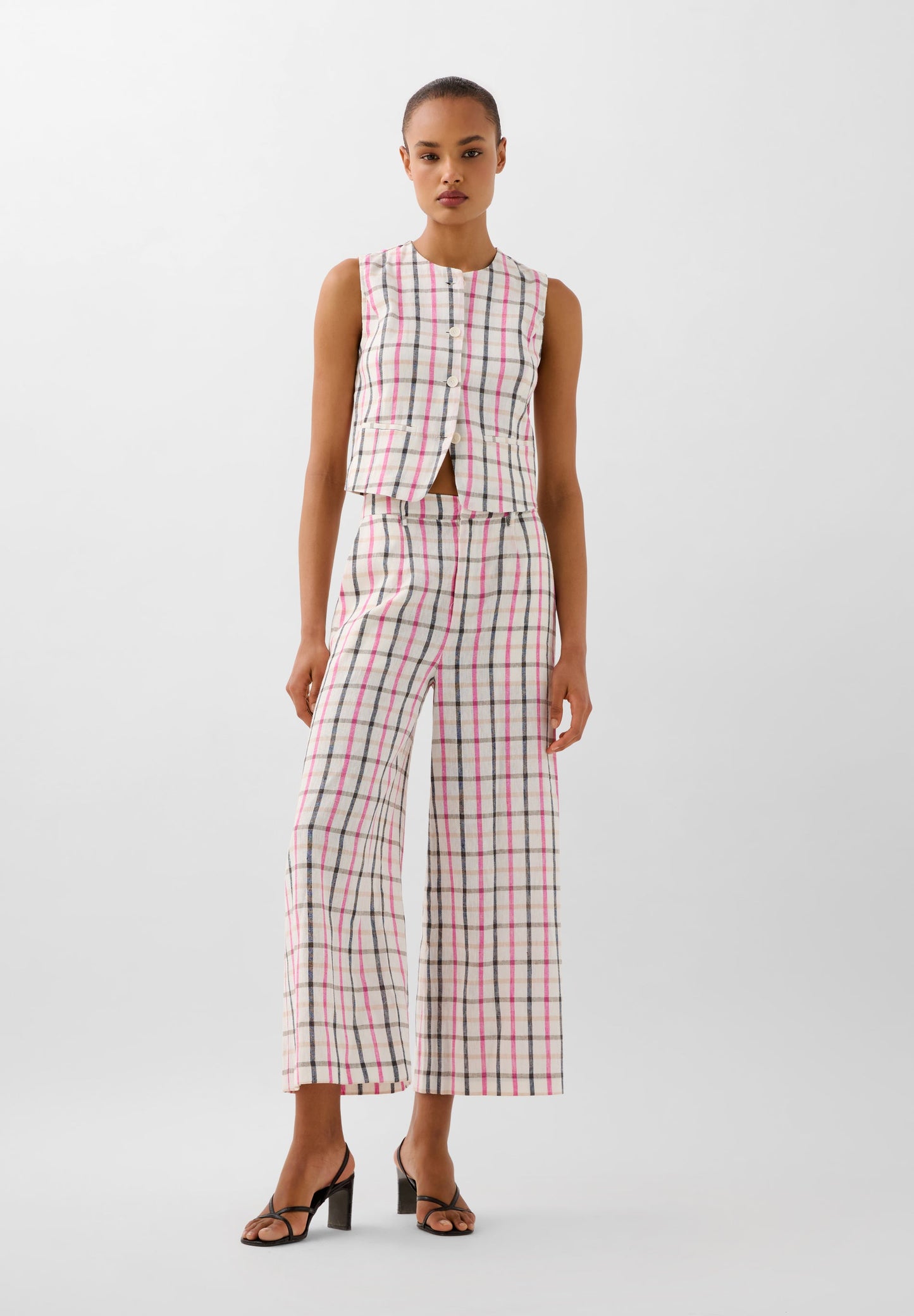PANTALON LIN VICHY