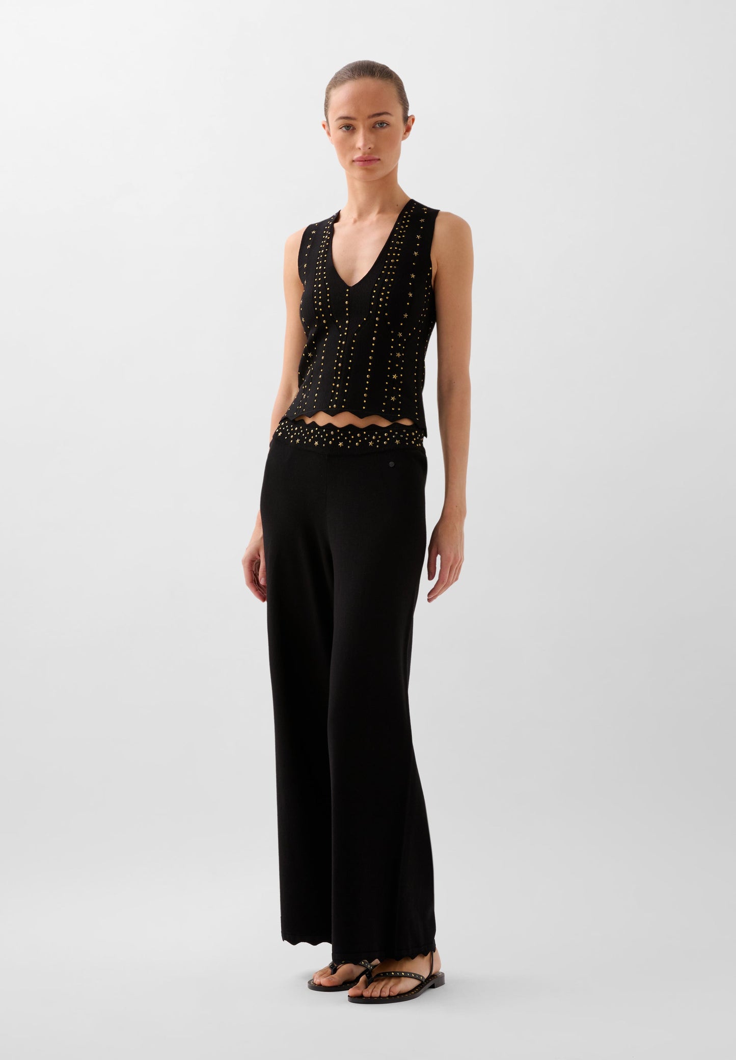 PANTALON MAILLE CLOUS
