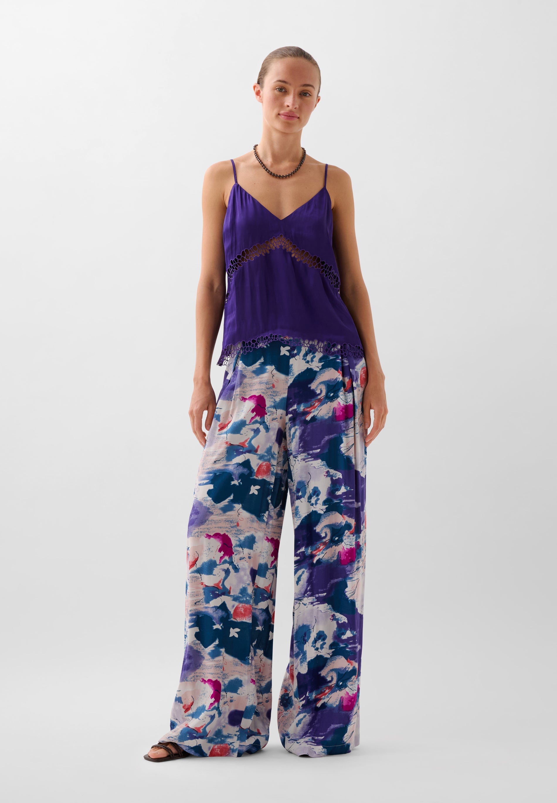PANTALON PINCES IMPRIMÉ
