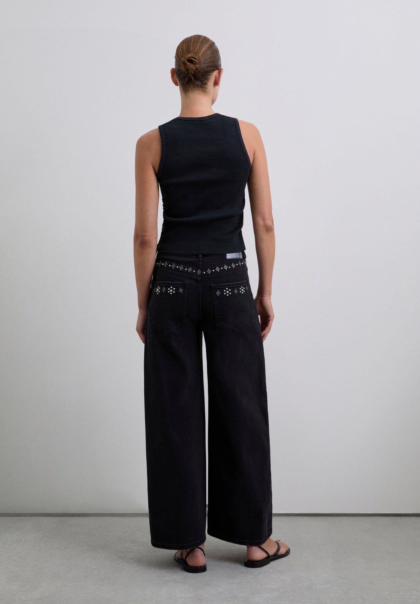 SCCULOTTE STUDS DENIM PANT