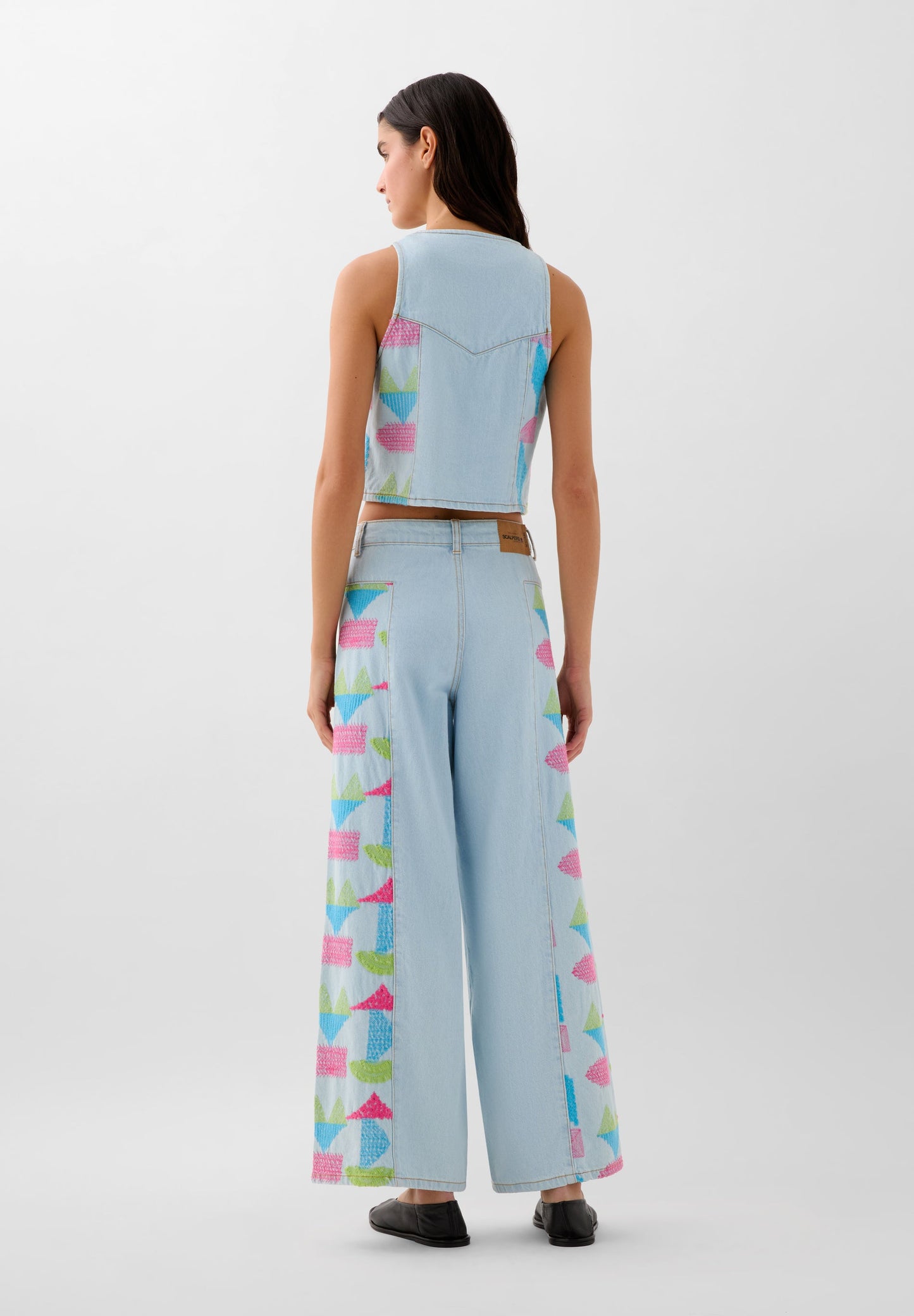 JEAN JUPE-CULOTTE BRODÉ