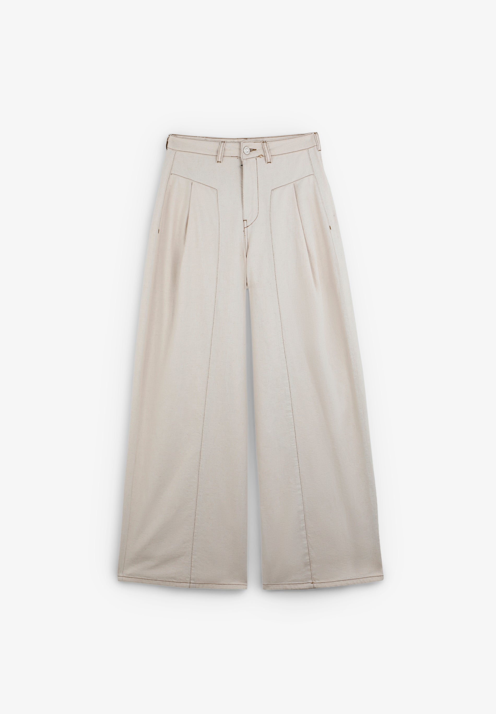 DENIM TROUSERS WITH SEAMS