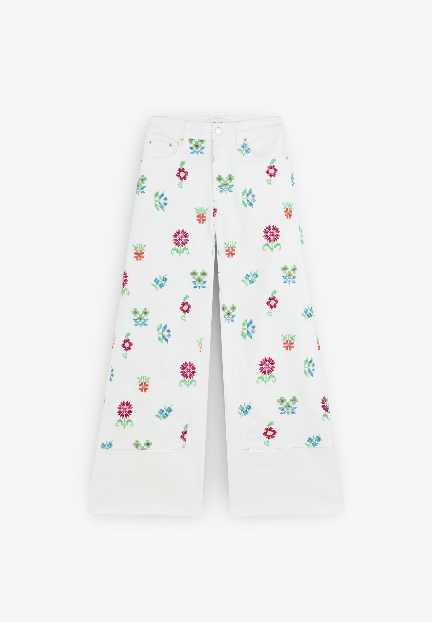 JUPE-CULOTTE BRODERIES FLEURS