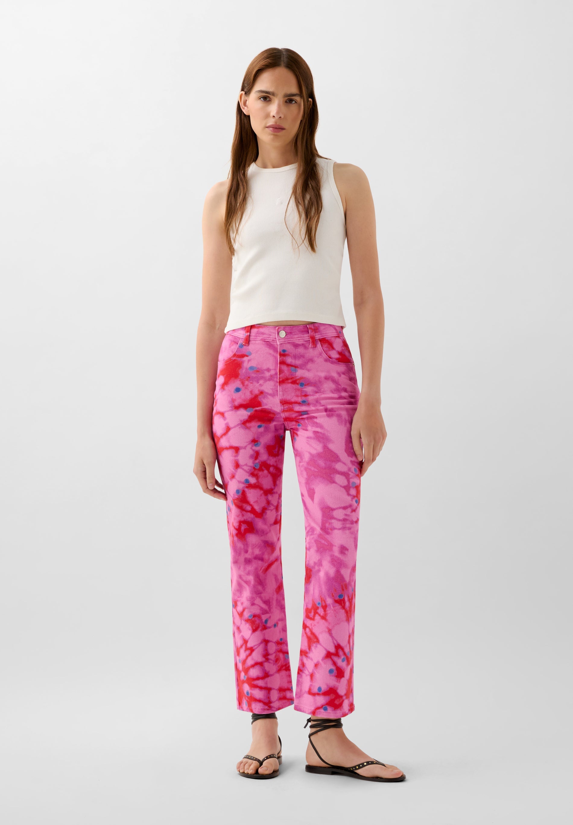 PANTALON EN DENIM IMPRIMÉ SCSUMMER