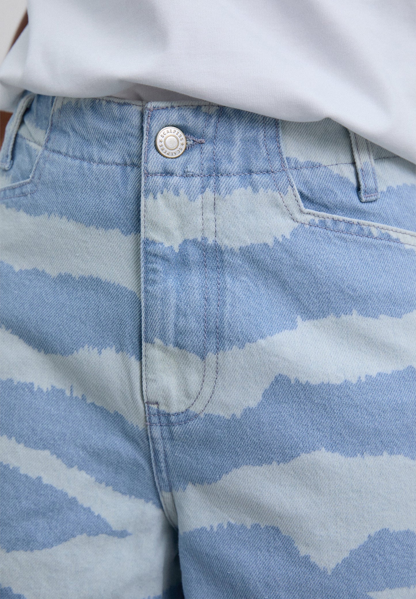 JEANS MET ZEBRAPRINT