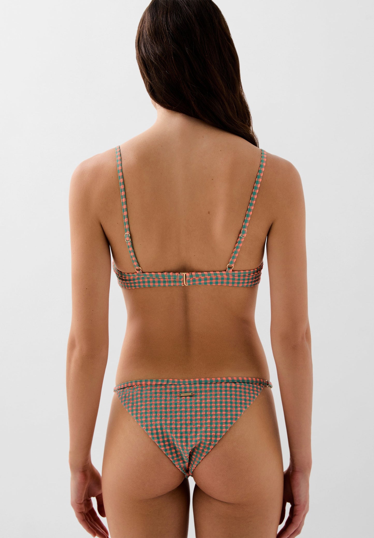 GINGHAM BIKINI TOP WITH UNDERWIRE