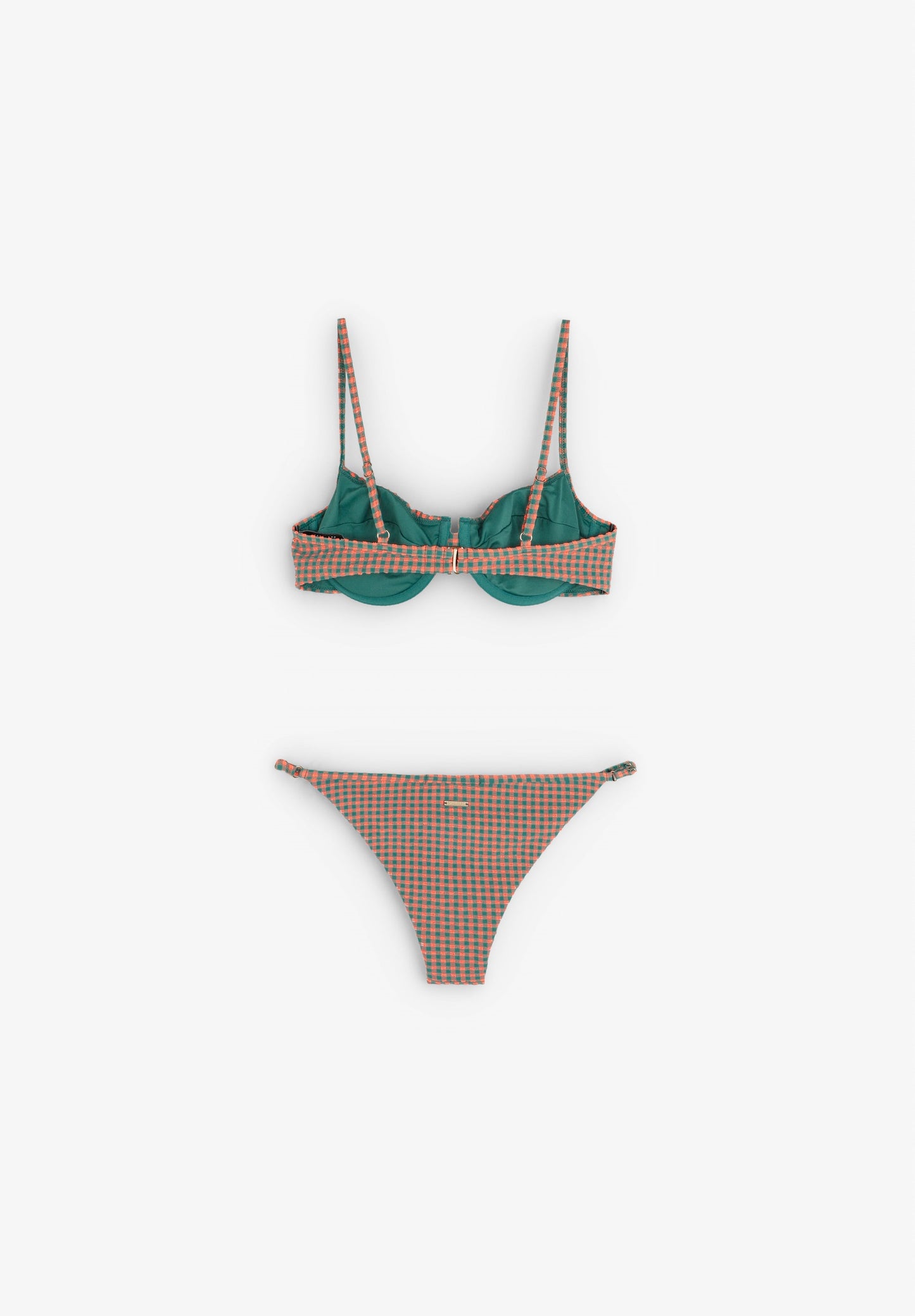 GINGHAM BIKINI TOP WITH UNDERWIRE