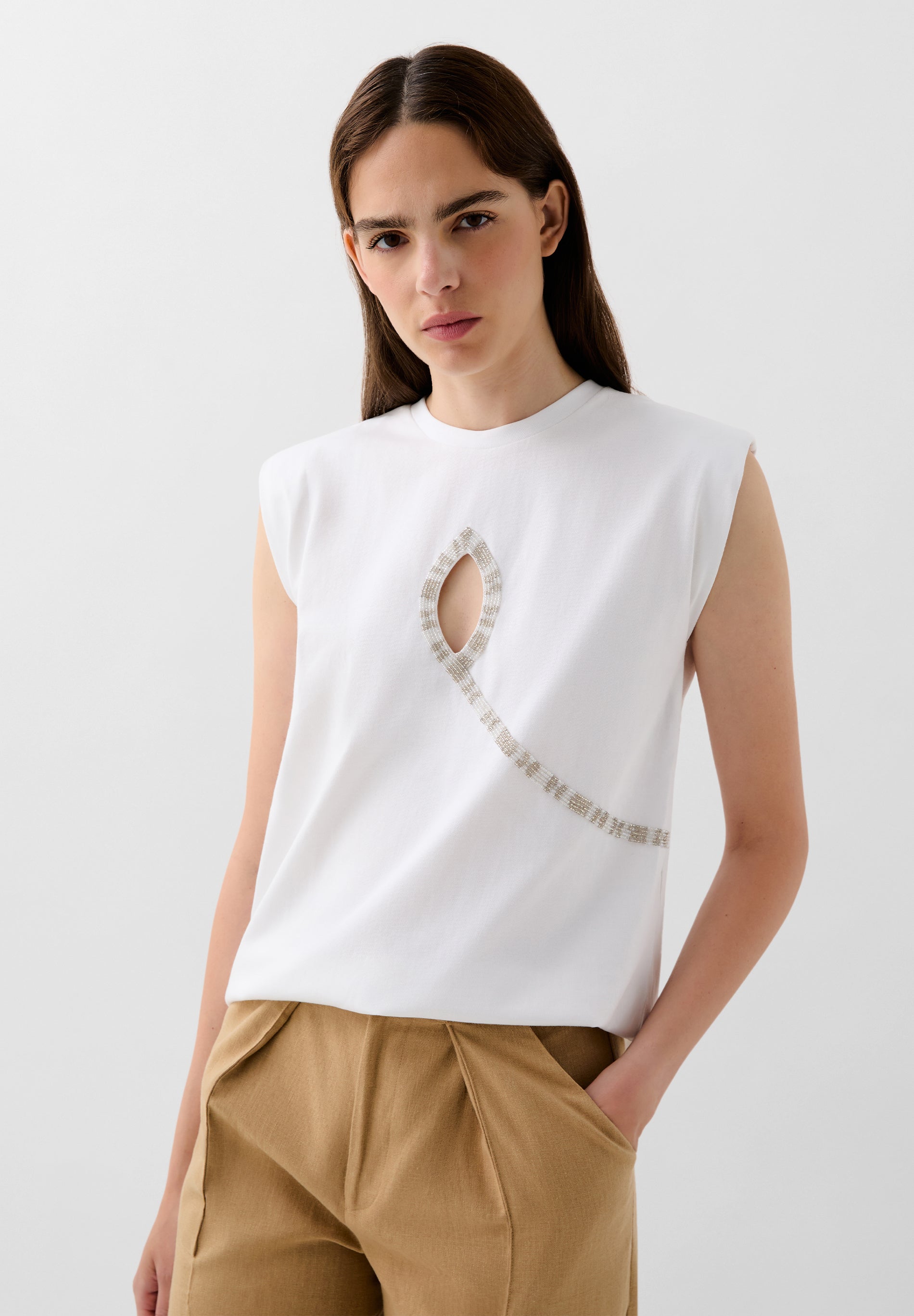T-SHIRT OUVERTURE PERLES