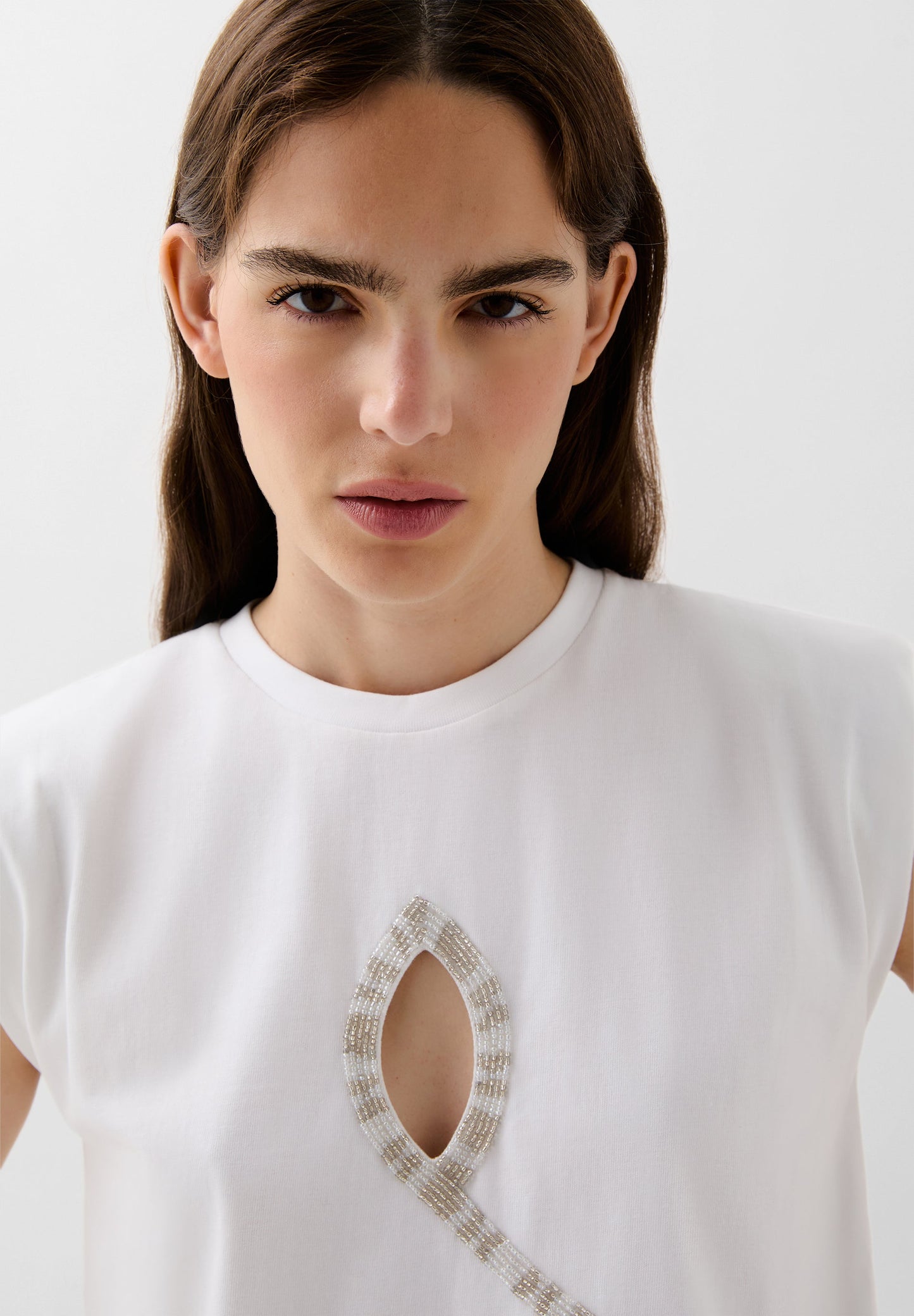 T-SHIRT OUVERTURE PERLES
