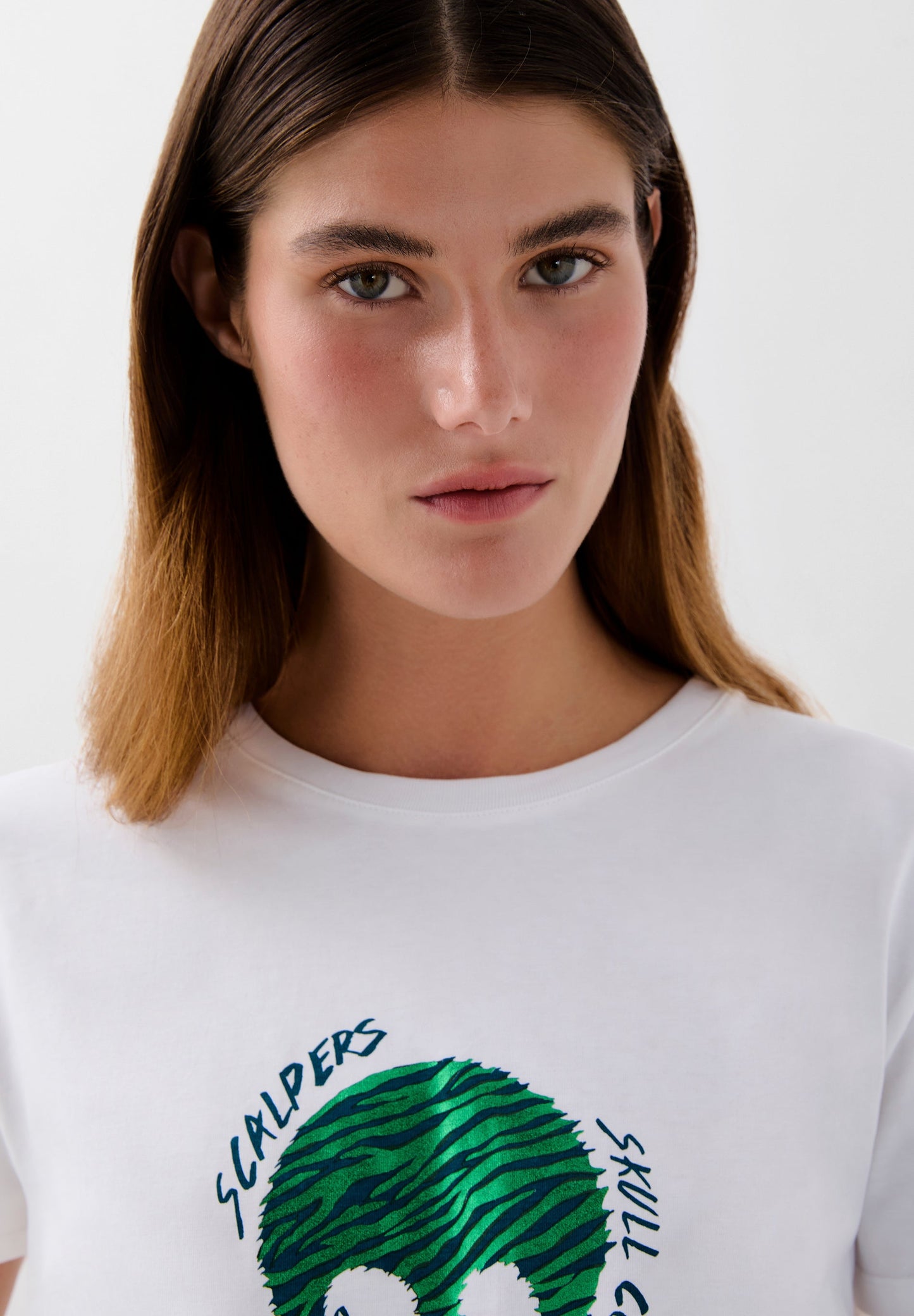 ANIMAL PRINT SKULL T-SHIRT