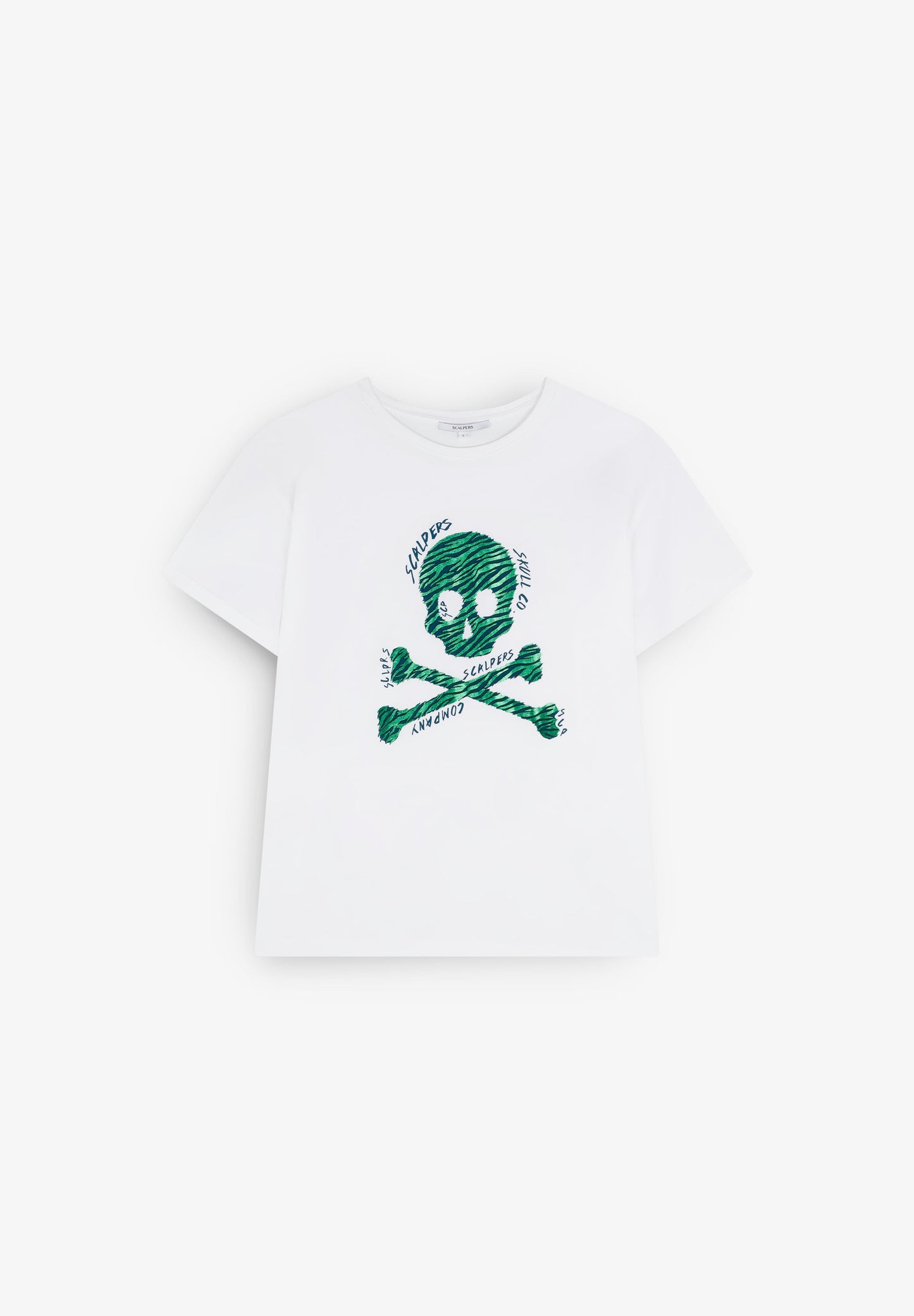 ANIMAL PRINT SKULL T-SHIRT