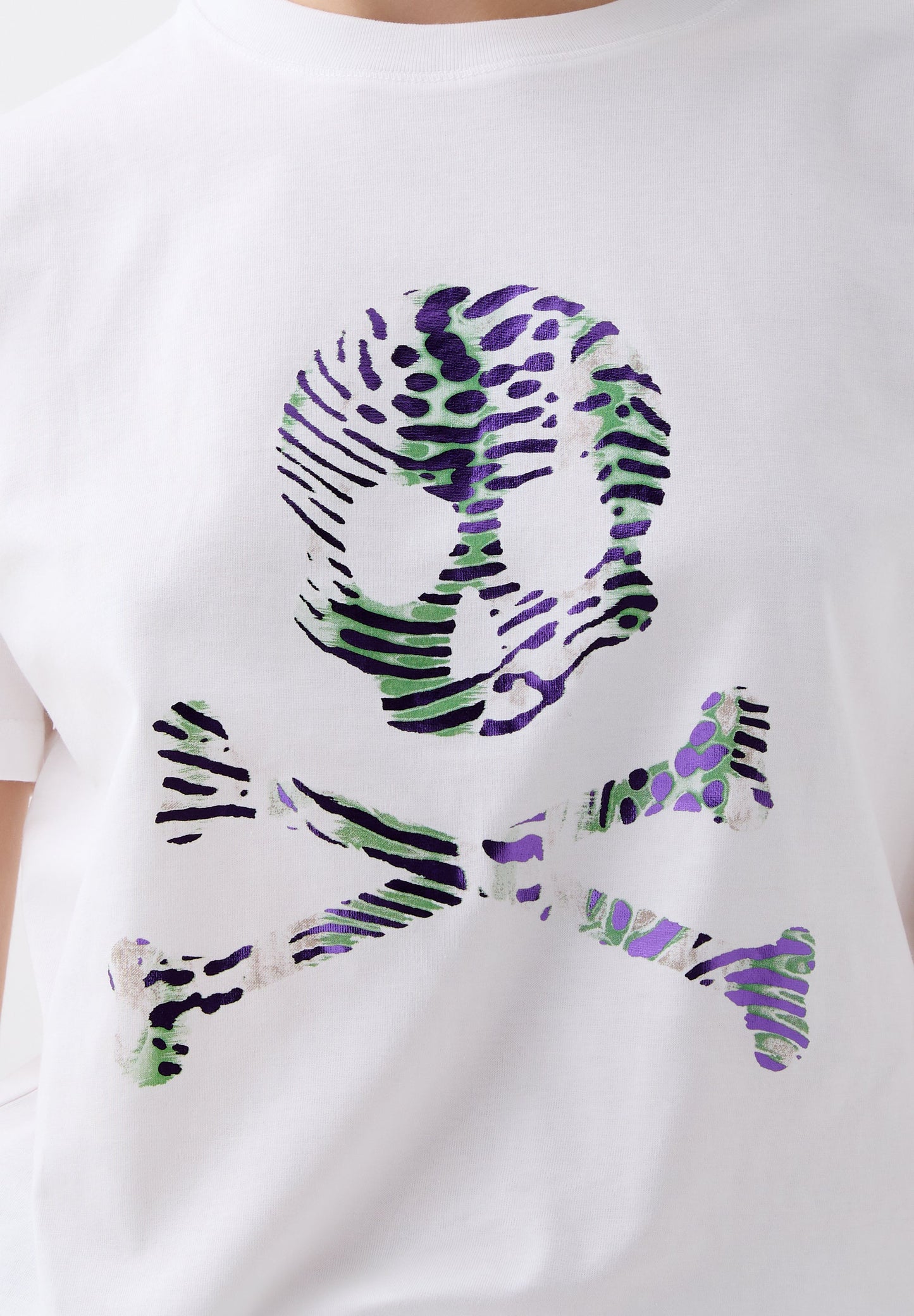 ANIMAL PRINT SKULL T-SHIRT
