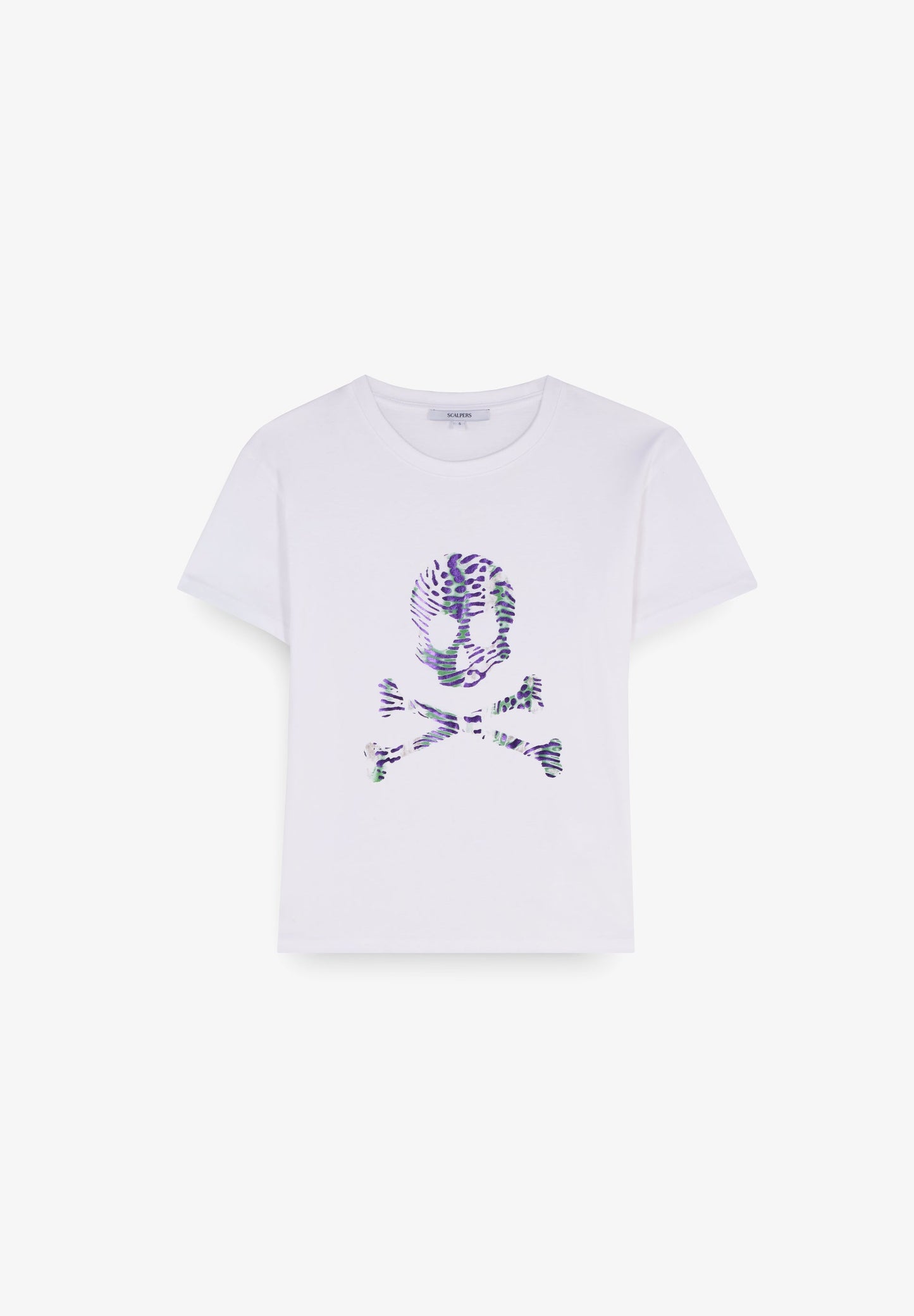 ANIMAL PRINT SKULL T-SHIRT