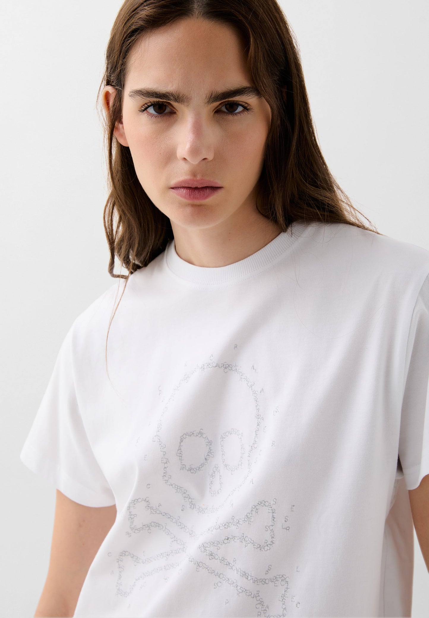 T-SHIRT WITH SKULL LETTERS